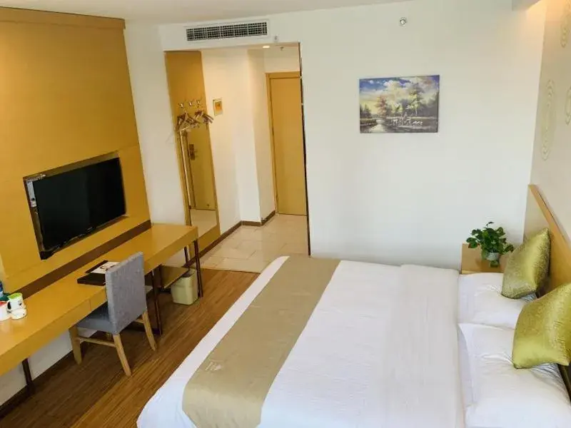 Bed in GreenTree Inn Tianjin Hedong District Tianjin Station Front Square Express Hotel Bed in GreenTree Inn Tianjin Hedong District Tianjin Station Front Square Express Hotel