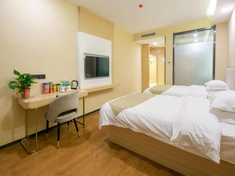 Bed in GreenTree Qindao Chengyang Zhengyang Middle Road Wanda Hotel