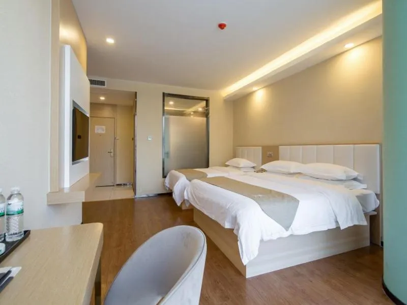 Bed in GreenTree Qindao Chengyang Zhengyang Middle Road Wanda Hotel