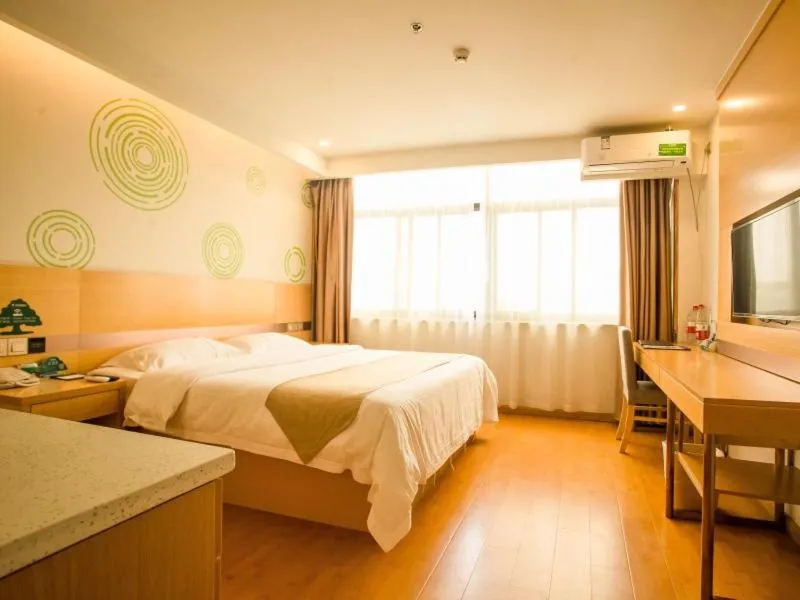 Bed in GreenTree Inn Zaozhuang Taierzhuang Ancient City Tourist Service Center Business Hotel
