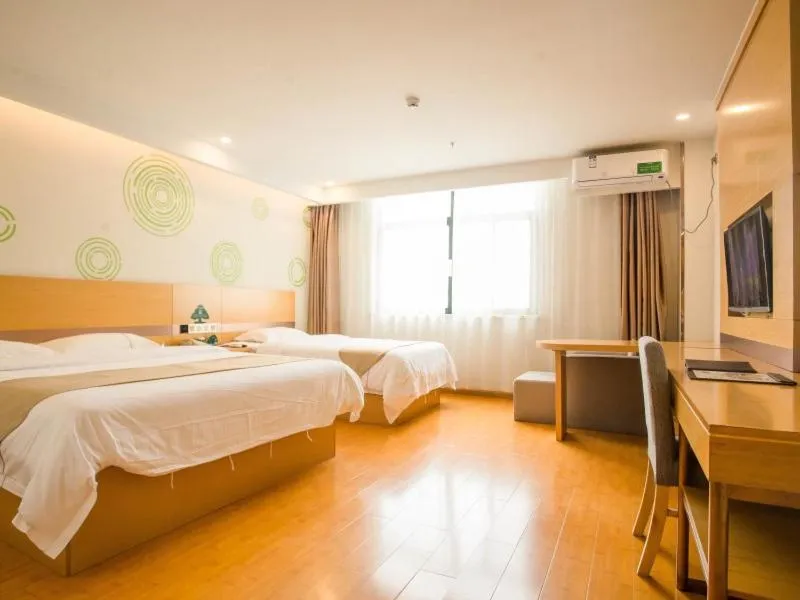 Bed in GreenTree Inn Zaozhuang Taierzhuang Ancient City Tourist Service Center Business Hotel