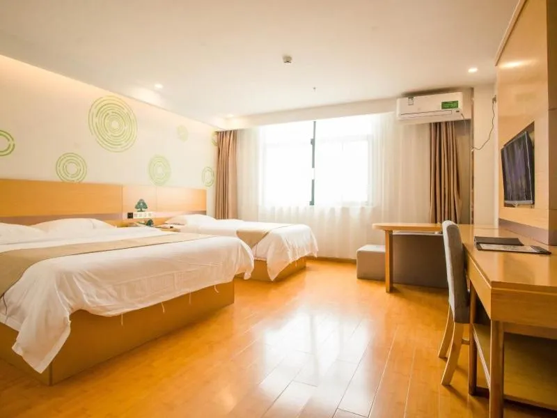 Bed in GreenTree Inn Zaozhuang Taierzhuang Ancient City Tourist Service Center Business Hotel