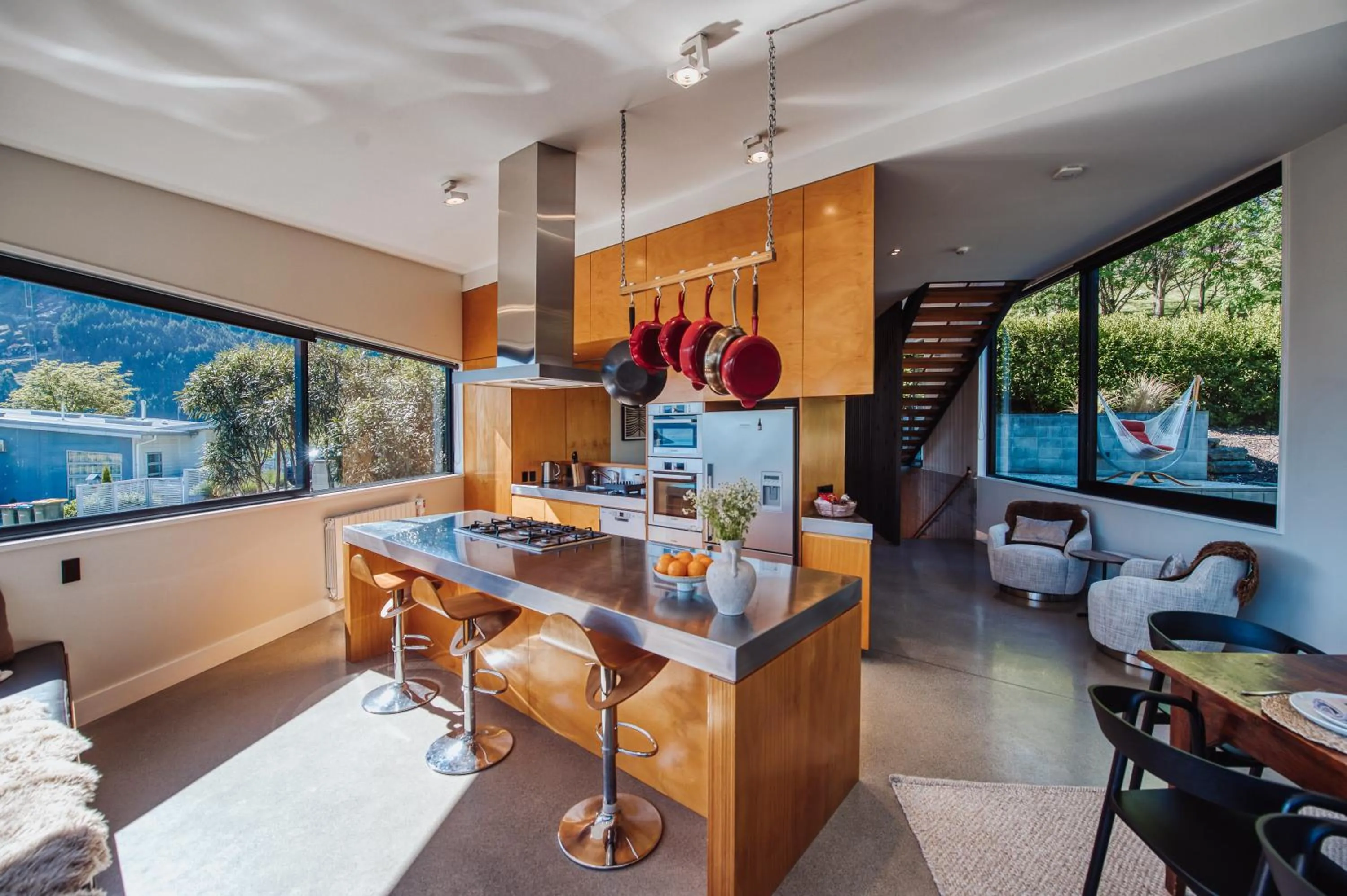 Kitchen or kitchenette in Award-Winning Modern Retreat with Hot Tub & Views