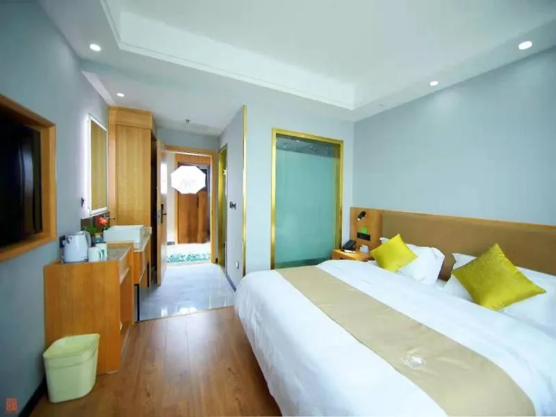 Bed in GreenTree Inn Wuxi Jiangyin Changjing Town Selected Hotel