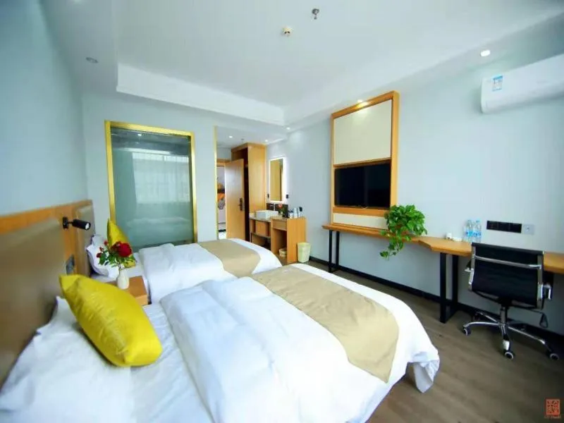 Bed in GreenTree Inn Wuxi Jiangyin Changjing Town Selected Hotel