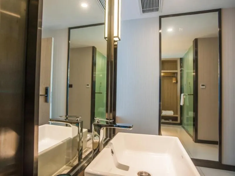 Bed in GreenTree EasternLianyungang Wanda Plaza Hotel