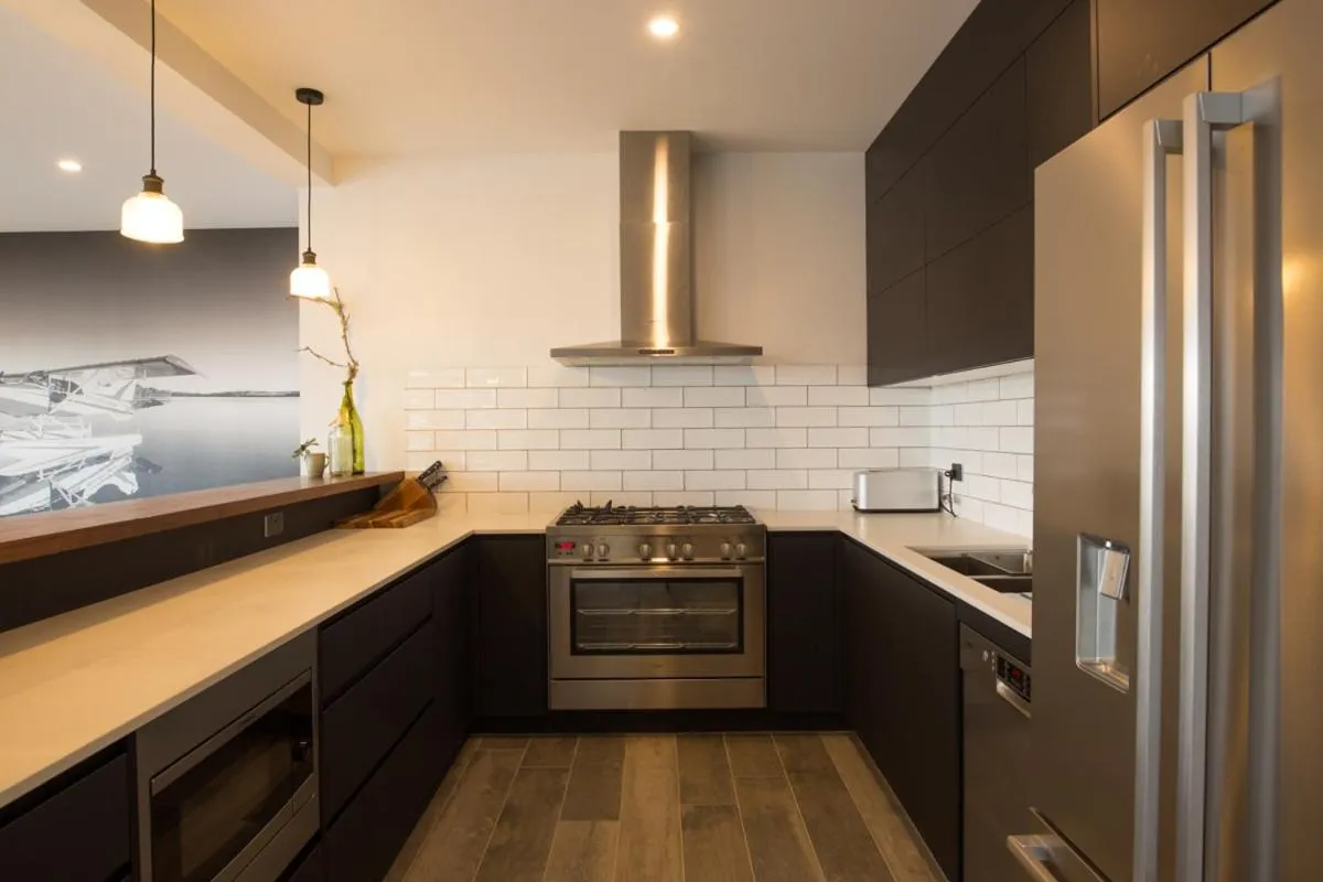 Communal kitchen in The Seabird