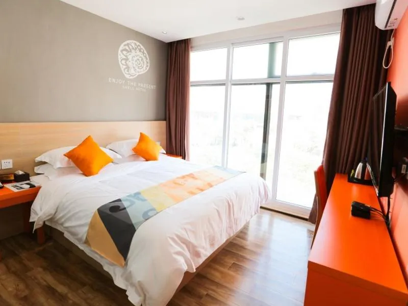 Bed in Shell Zhangjiakou City Qiaodong District Ginza Hotel