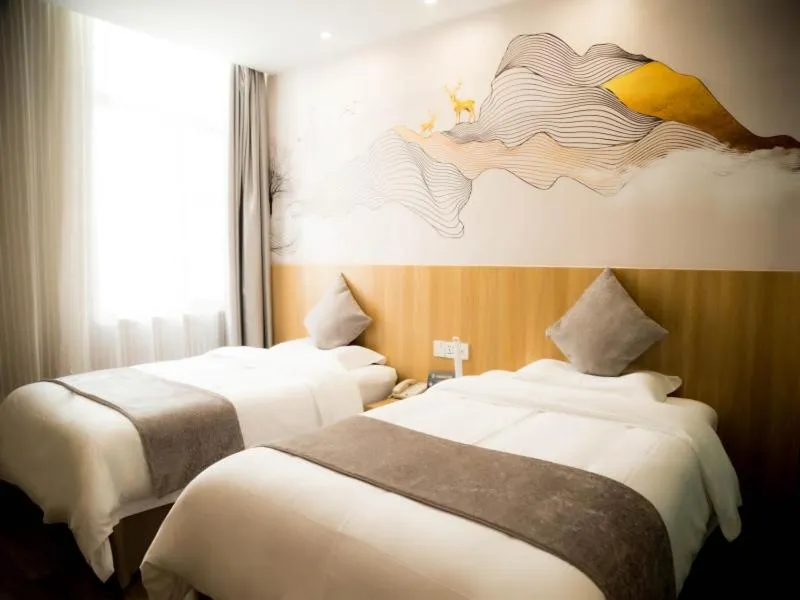 Bed in Shell Weifang Qingzhou Ancient City South Gate Hotel