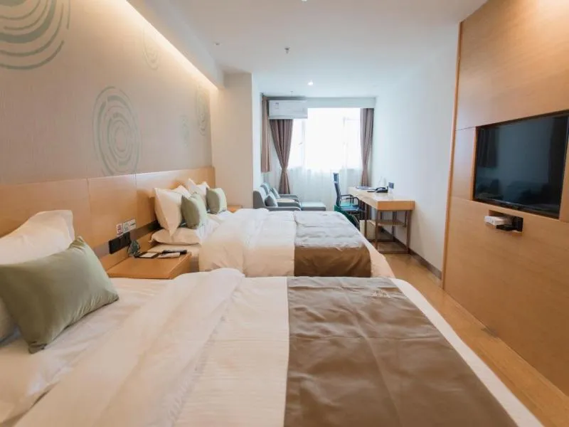 Bed in GreenTree InnZhangjiakou High-speed Railway Station Business Hotel