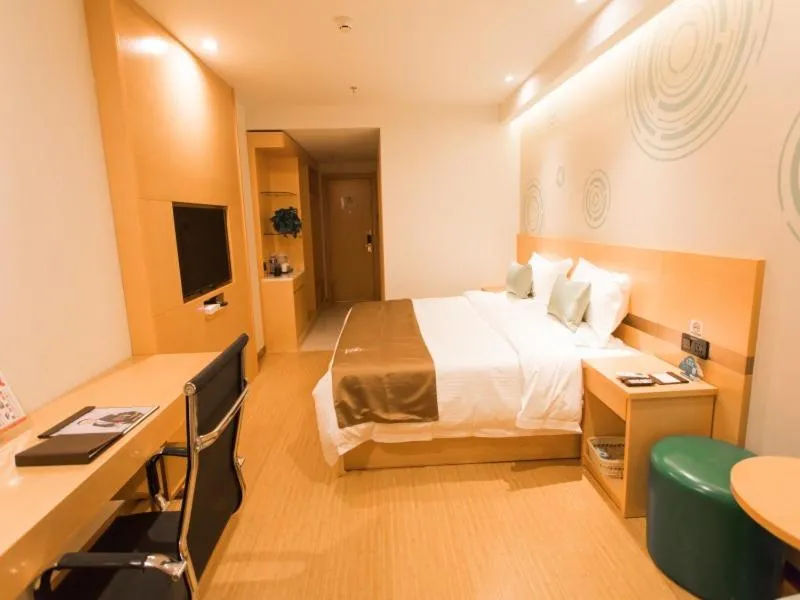 Bed in GreenTree InnZhangjiakou High-speed Railway Station Business Hotel