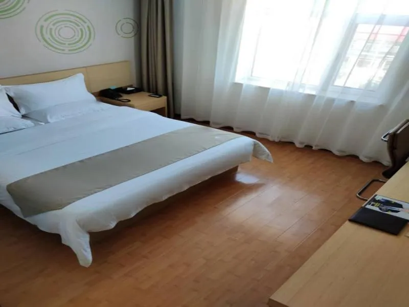 Bed in GreenTree Inn Shijiazhuang Yuanshi County Beihuan Road