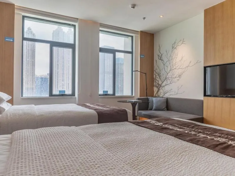 Bed in GreenTree Eastern Binhu Road Wanda Hotel