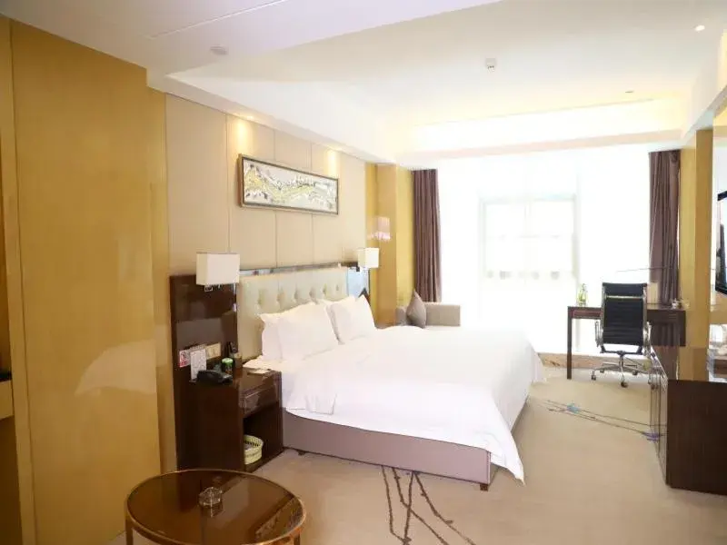 Bed in GreenTree Inn Zhumadian high-speed rail station square store Bed in GreenTree Inn Zhumadian high-speed rail station square store