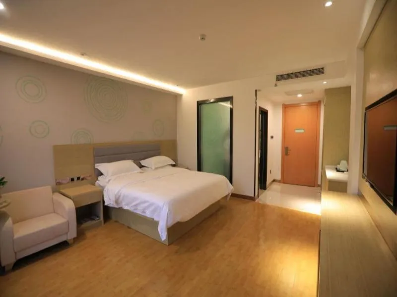 Bed in GreenTree Binzhou Wudi District People's Hospital Flying Dragon Street Hotel