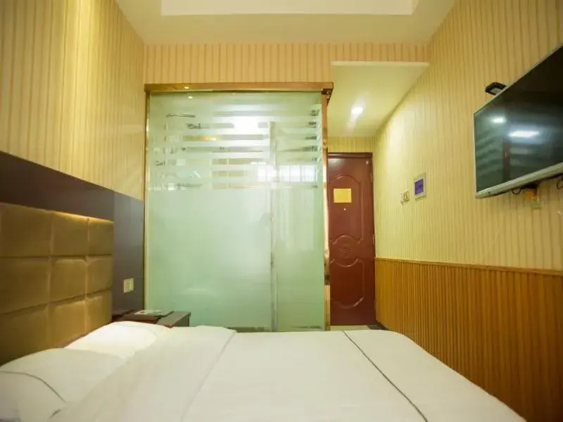 Bed in GreenTree Inn Jiayuguan Xinhua South Road Express Hotel Bed in GreenTree Inn Jiayuguan Xinhua South Road Express Hotel