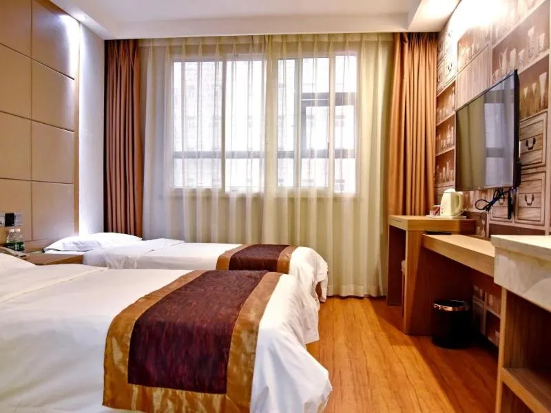 Bed in Gme Xi'an City Chang'an District Fengqiyuan Subway Station Hotel