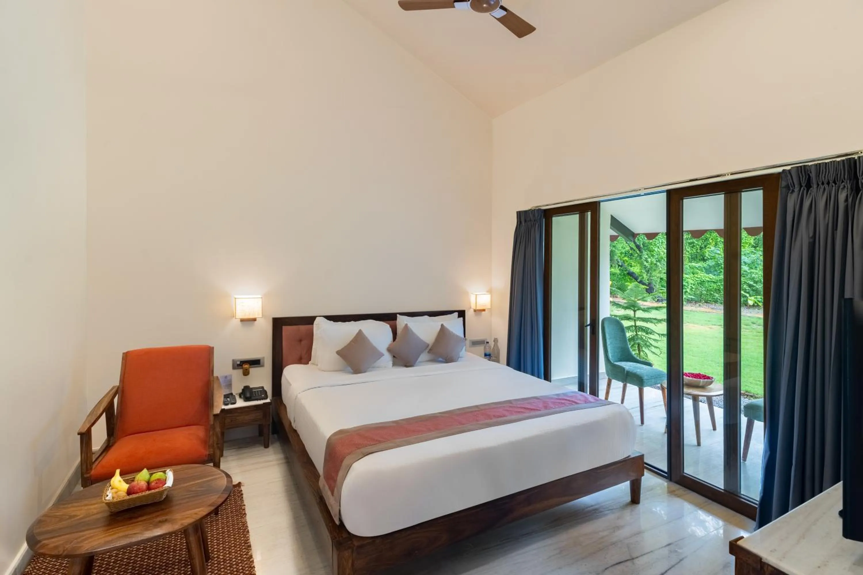 Garden view, Bed in Aranya Vilas - A Nature Resort