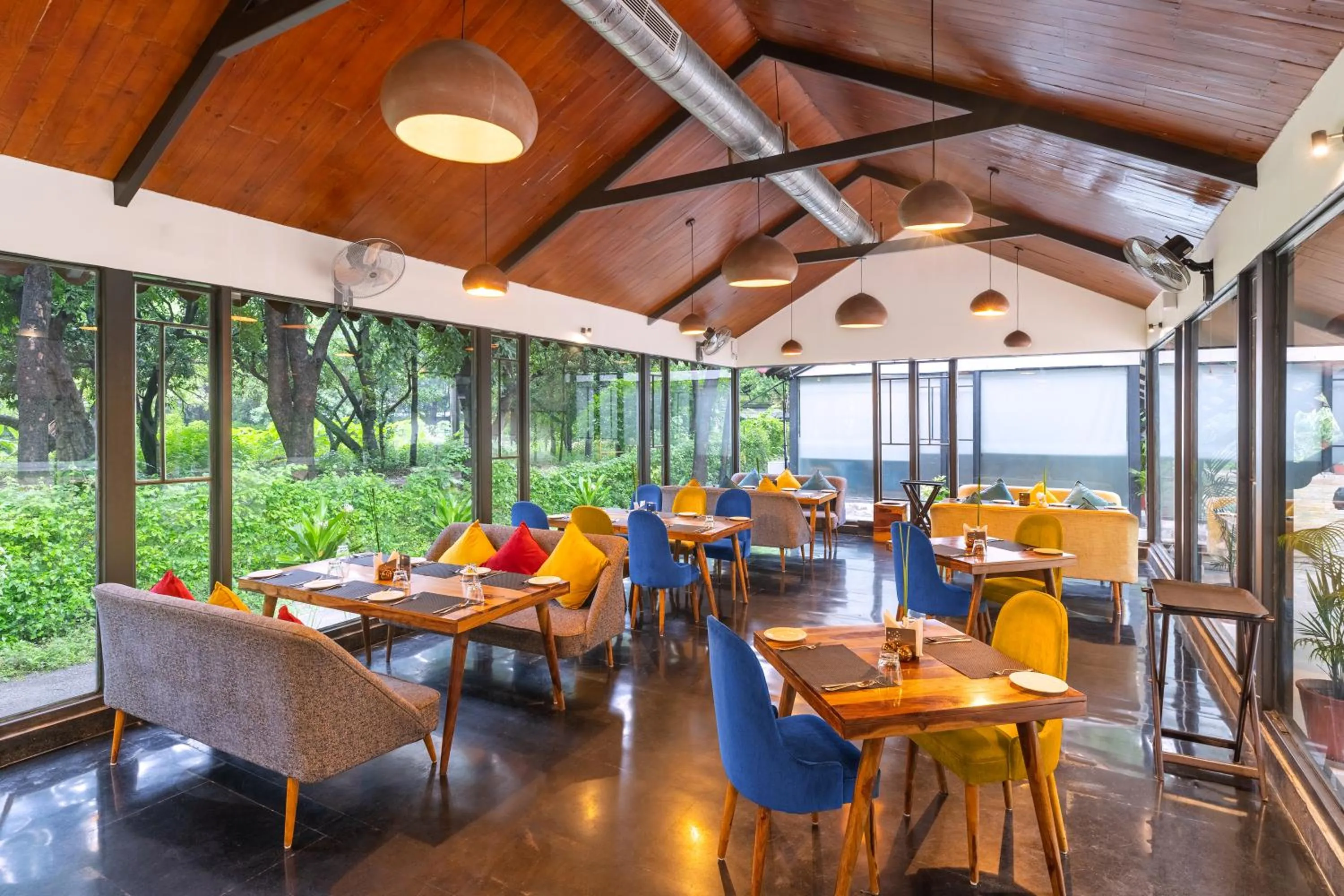 Dining area in Aranya Vilas - A Nature Resort