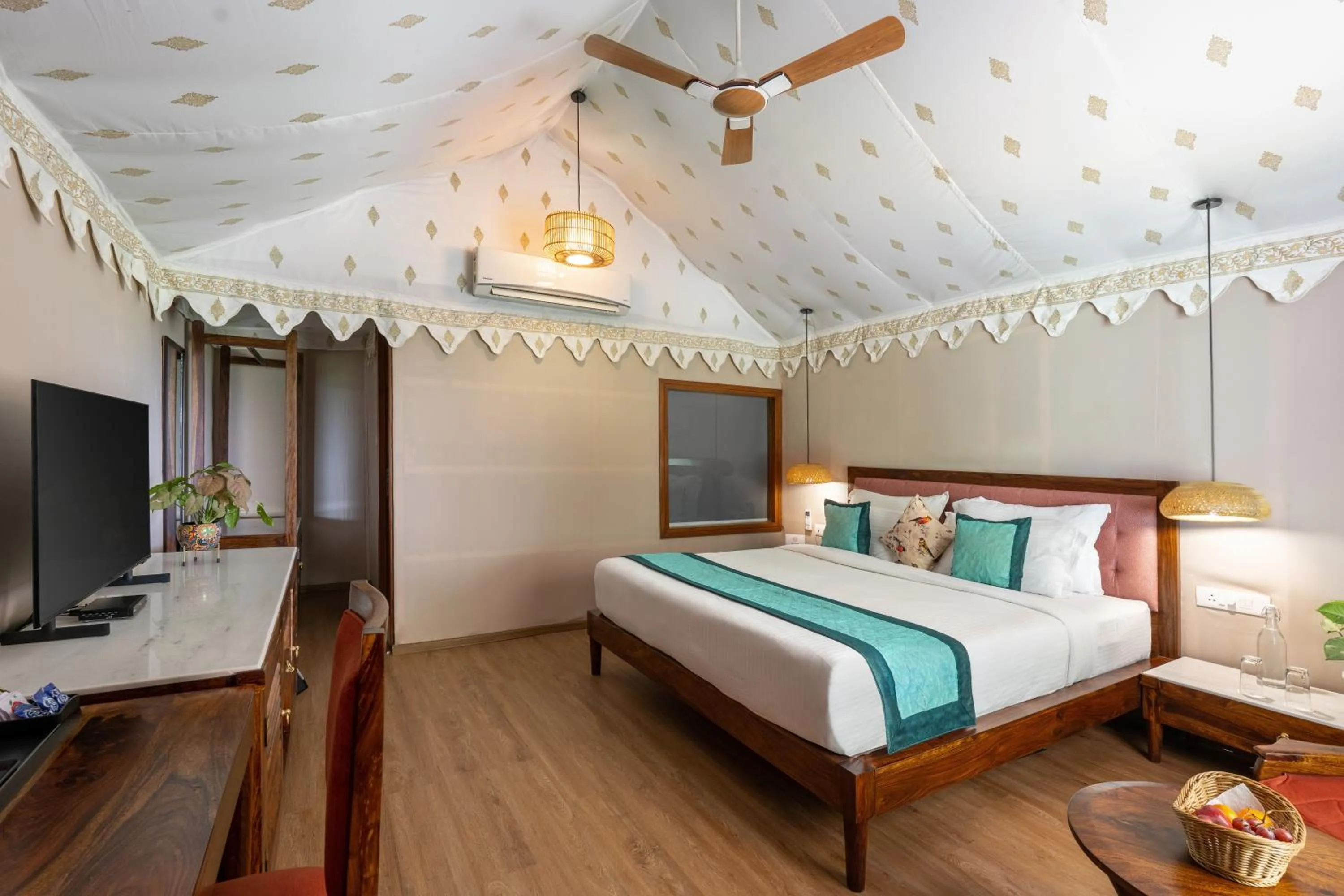 Bed in Aranya Vilas - A Nature Resort