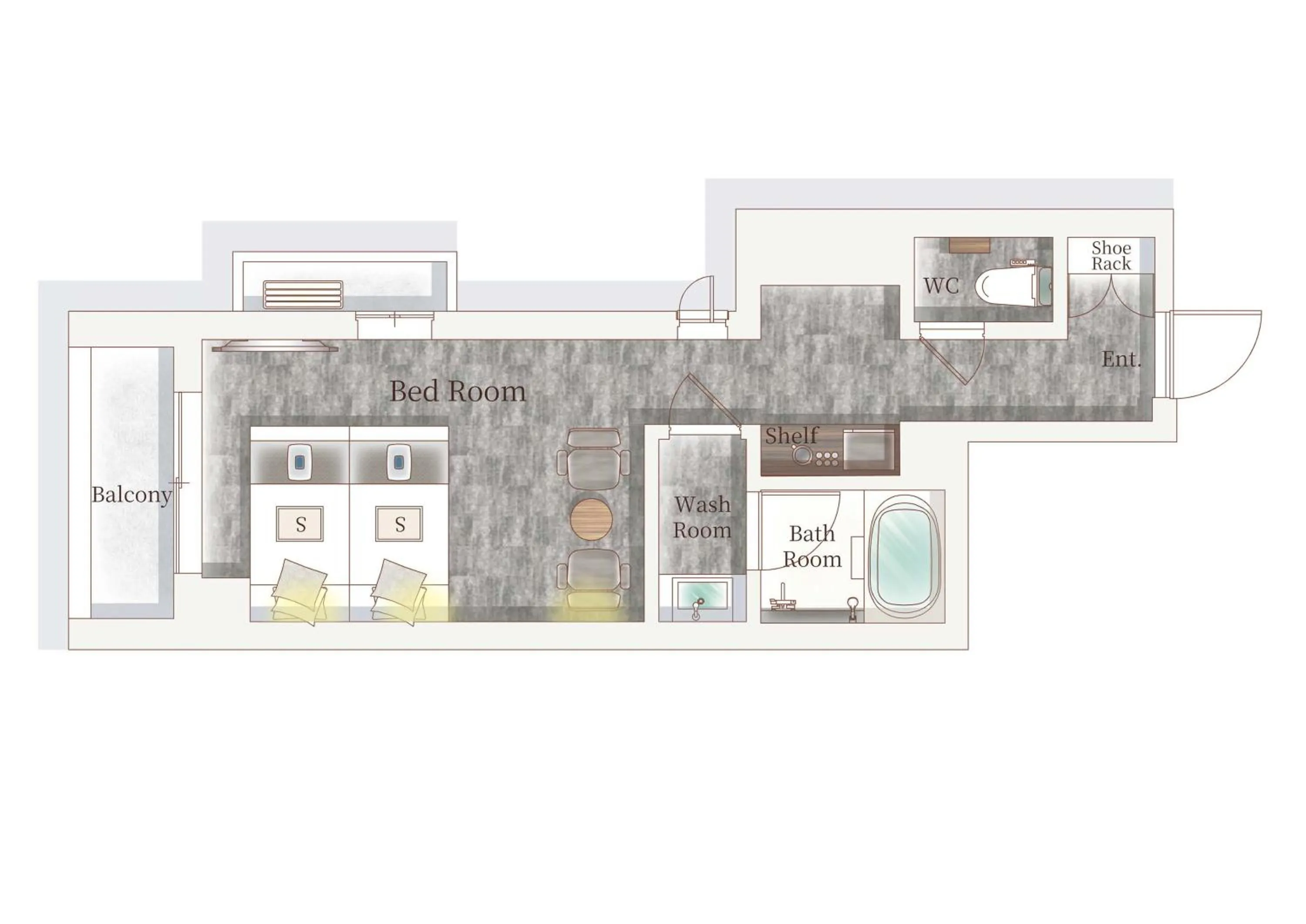 Floor plan in Kyohotel Kishotei Goshominami