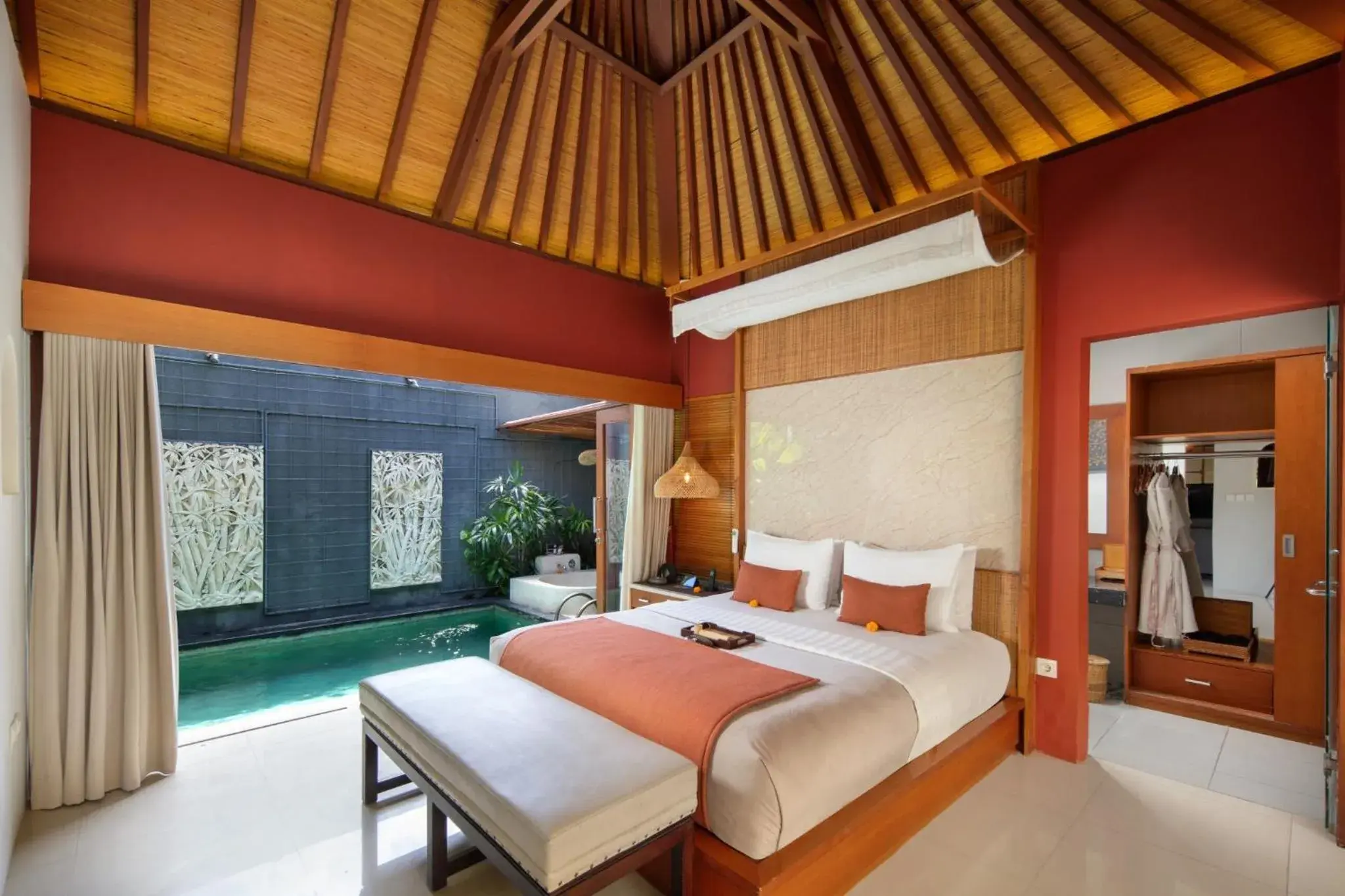 View (from property/room), Bed in Seminyak Sanctuary Villa by Ini Vie Hospitality View (from property/room), Bed in Seminyak Sanctuary Villa by Ini Vie Hospitality