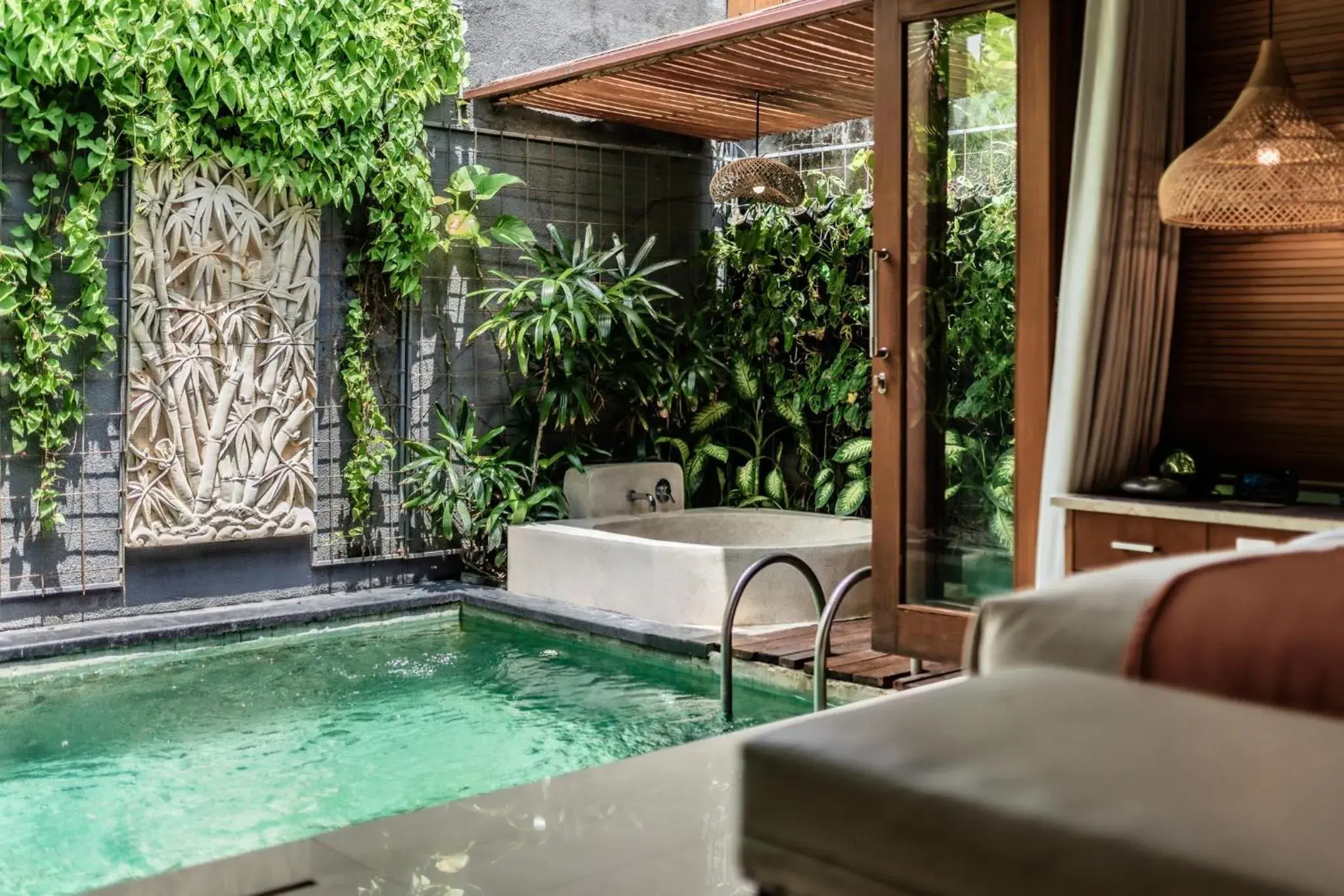 Pool view in Seminyak Sanctuary Villa by Ini Vie Hospitality Pool view in Seminyak Sanctuary Villa by Ini Vie Hospitality