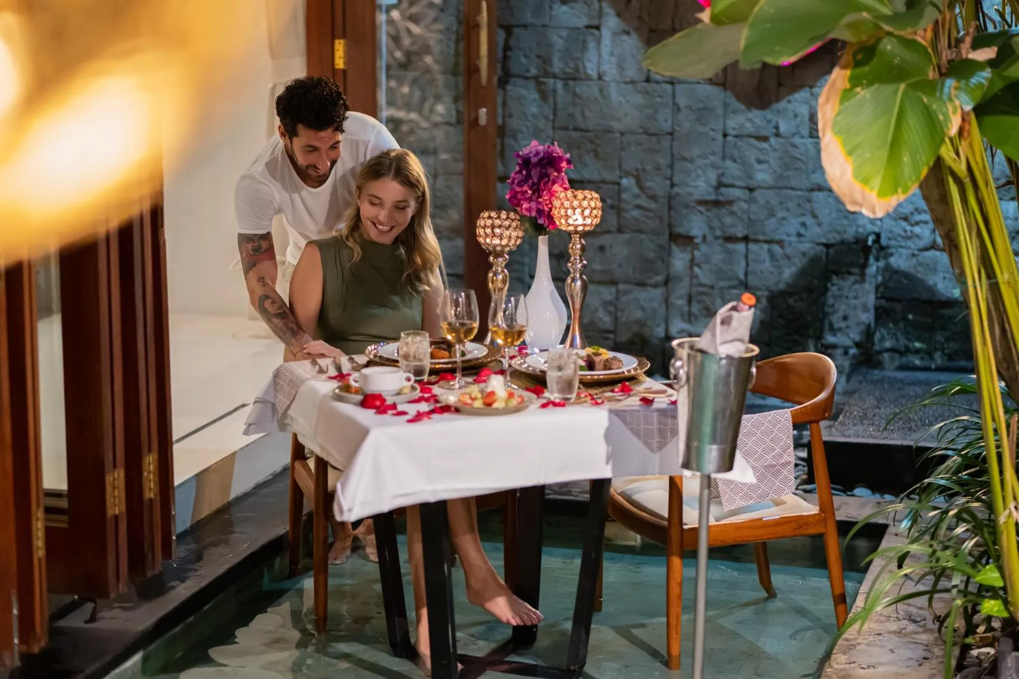 Dinner in Seminyak Sanctuary Villa by Ini Vie Hospitality