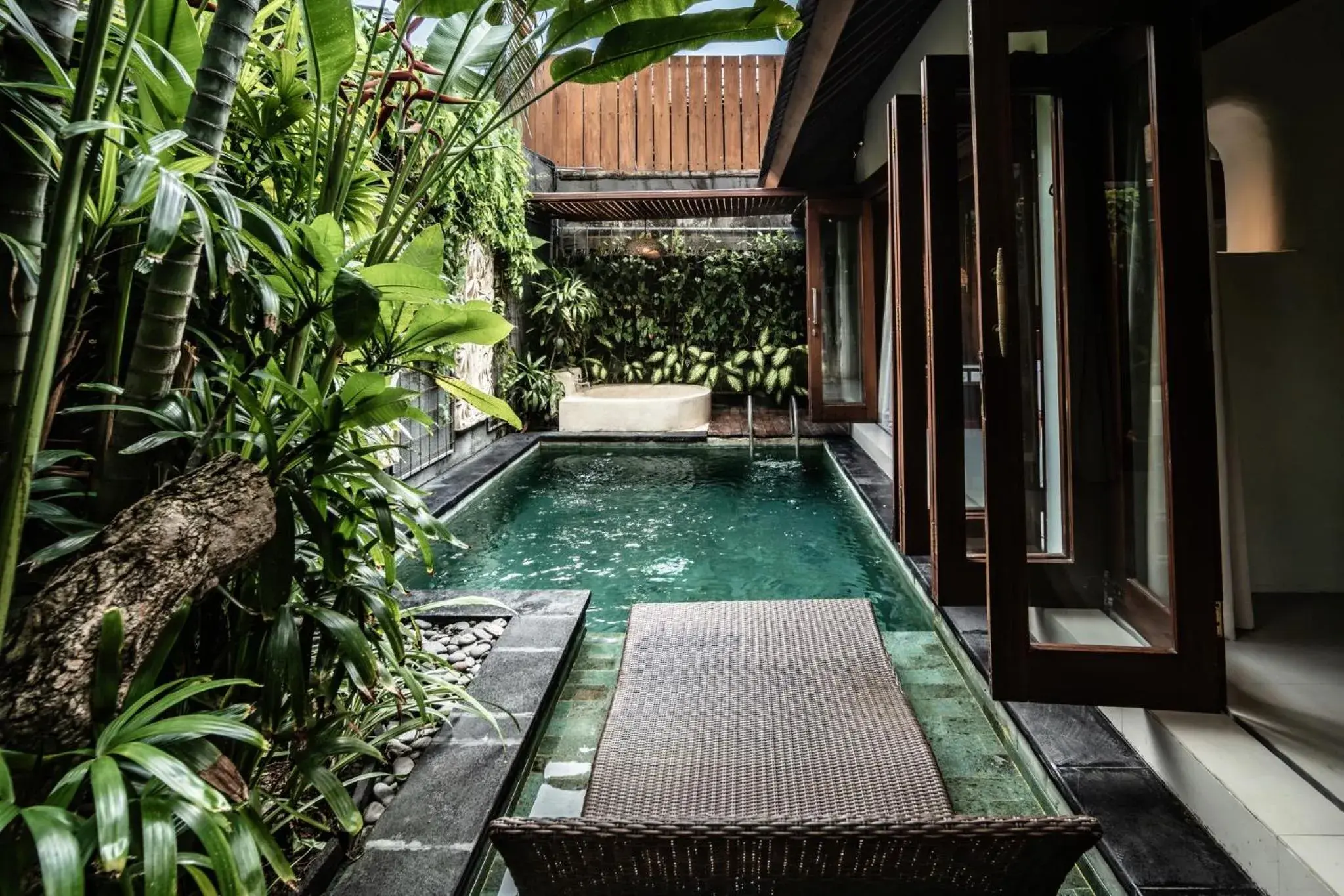Pool view in Seminyak Sanctuary Villa by Ini Vie Hospitality Pool view in Seminyak Sanctuary Villa by Ini Vie Hospitality