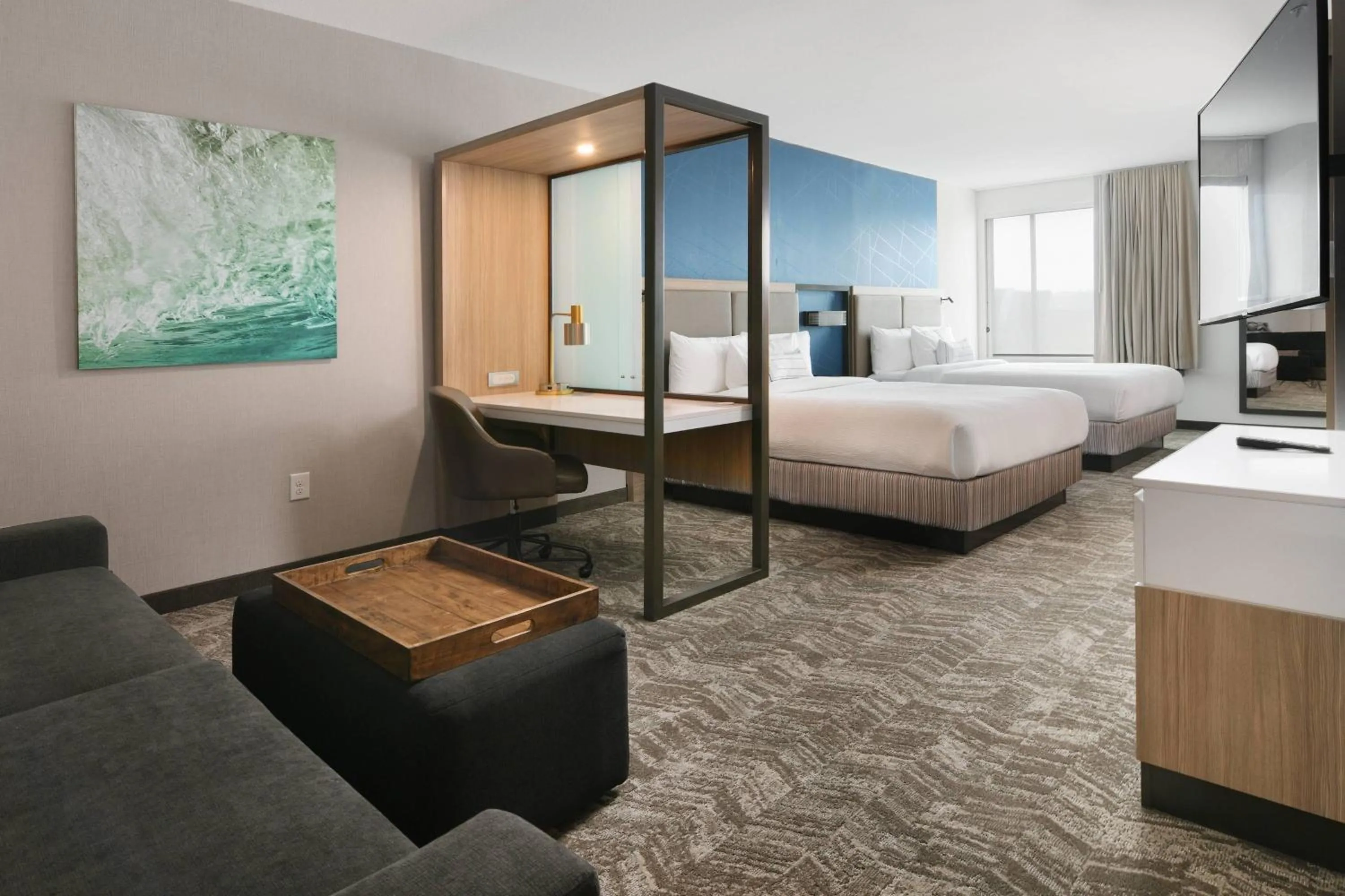 Photo of the whole room, Bed in SpringHill Suites Dallas DFW Airport South/CentrePort