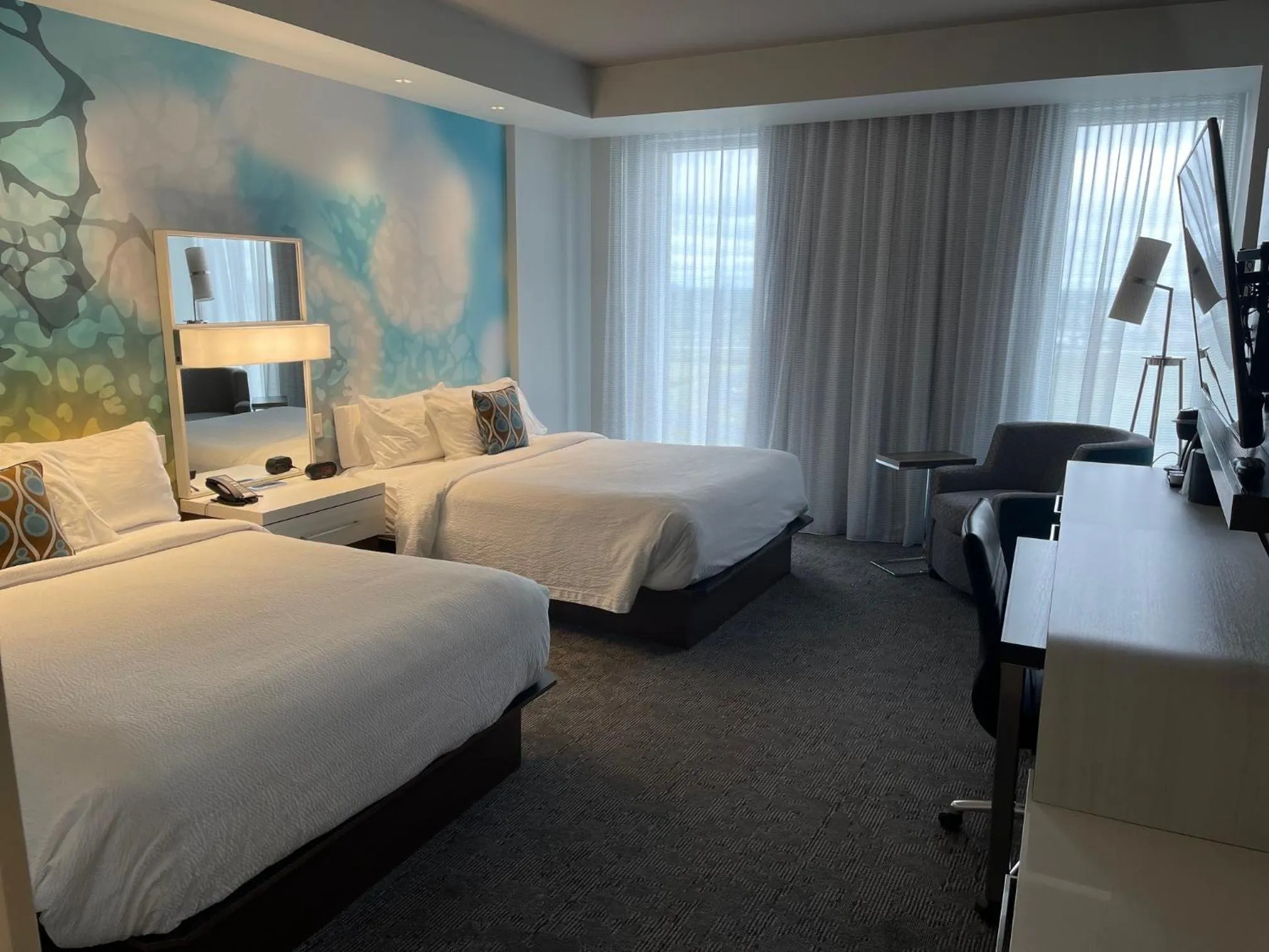 Bed in Courtyard by Marriott Montreal Brossard