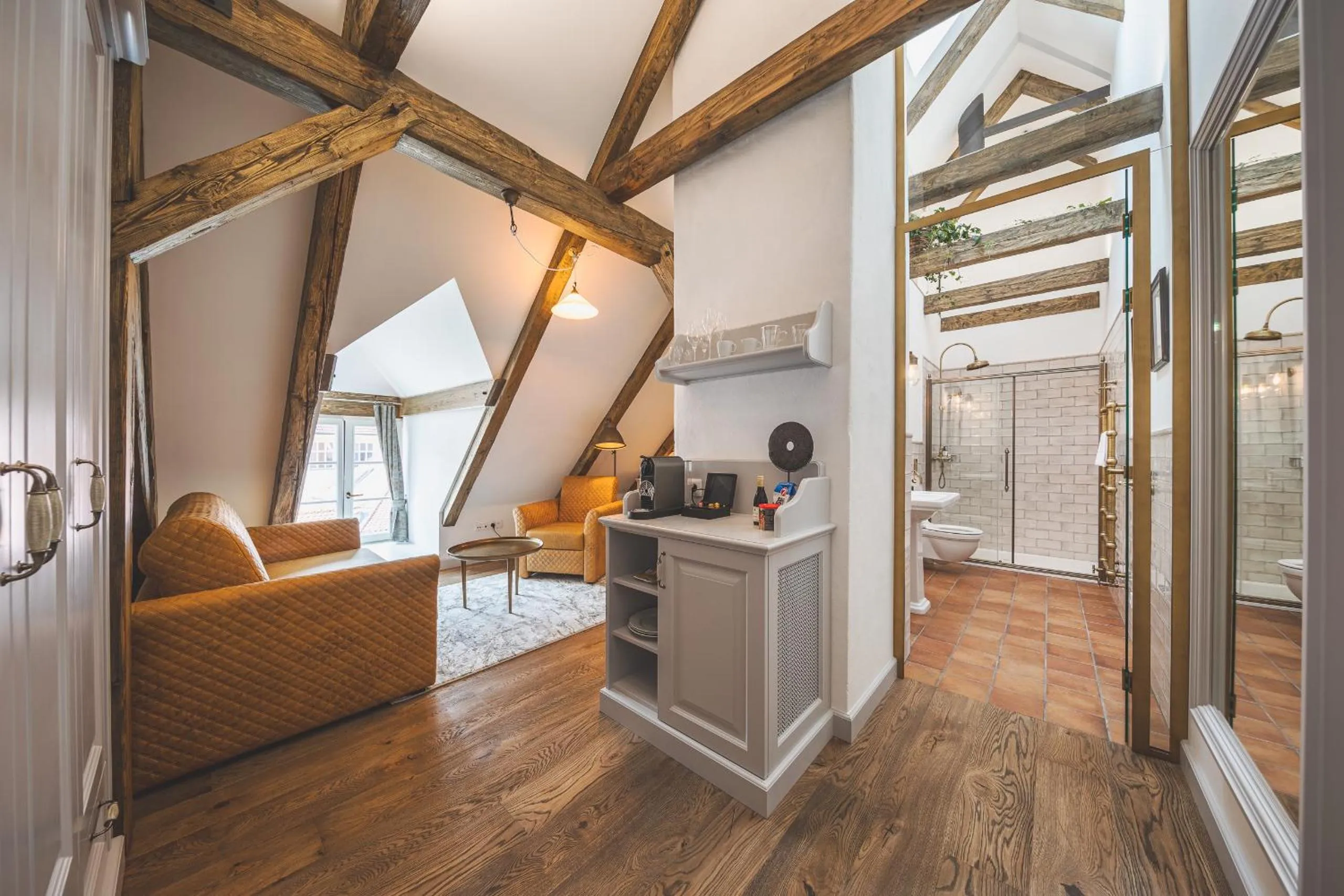 Kitchen or kitchenette in Apartmány Šupina