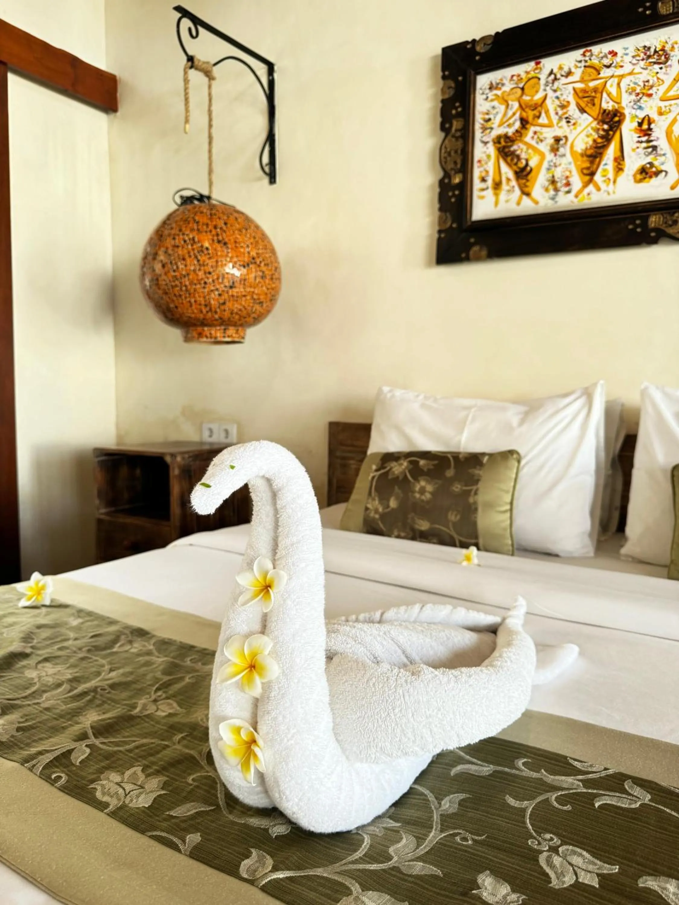 Bed in La Pan Nam Exotic Villas and Spa