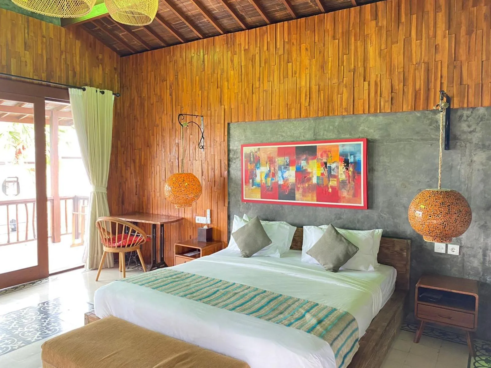 Bed in La Pan Nam Exotic Villas and Spa