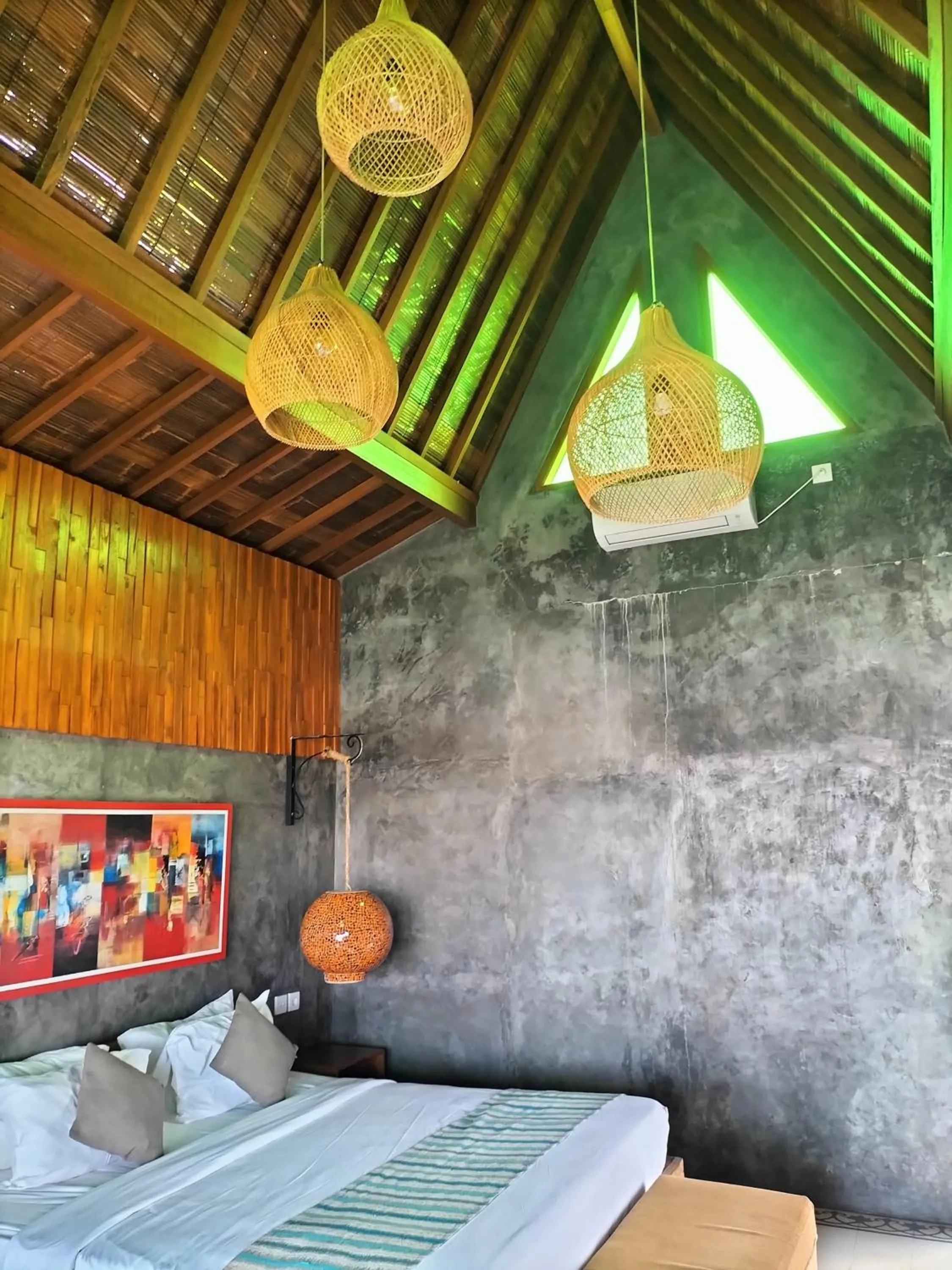 Bed in La Pan Nam Exotic Villas and Spa