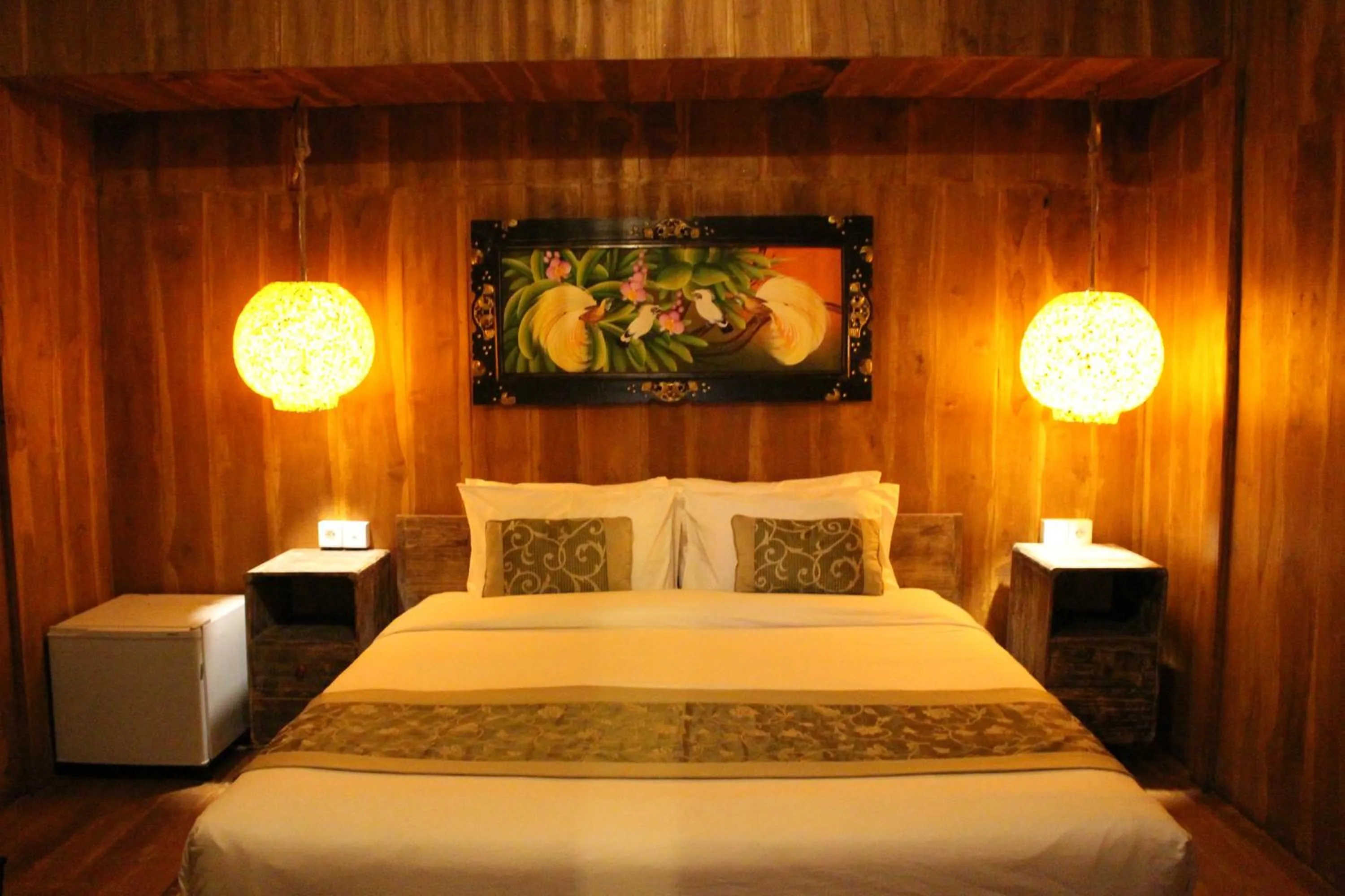 Bed in La Pan Nam Exotic Villas and Spa