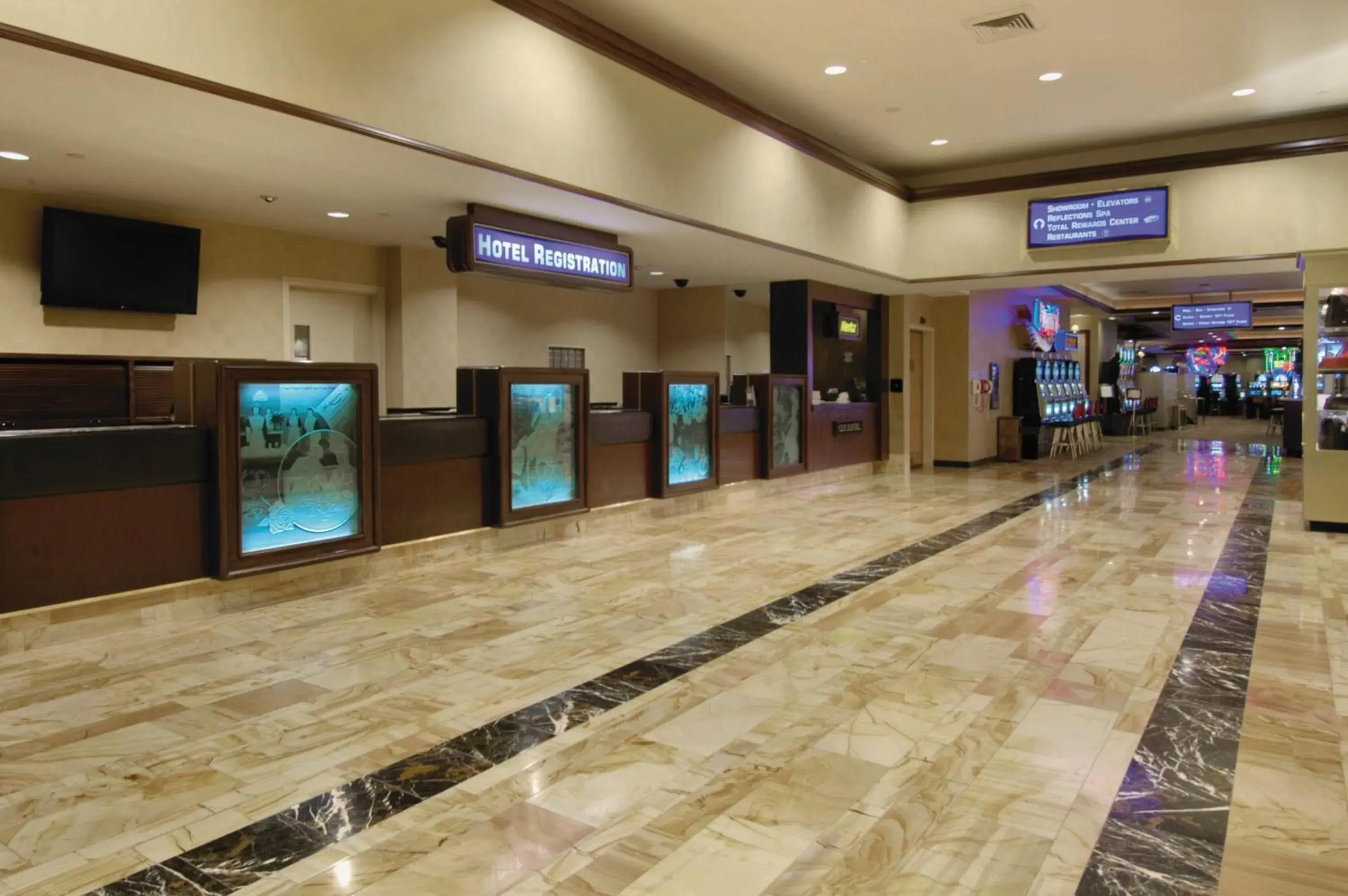 Lobby or reception in Harrah's Lake Tahoe, A Caesars Destination Lobby or reception in Harrah's Lake Tahoe, A Caesars Destination
