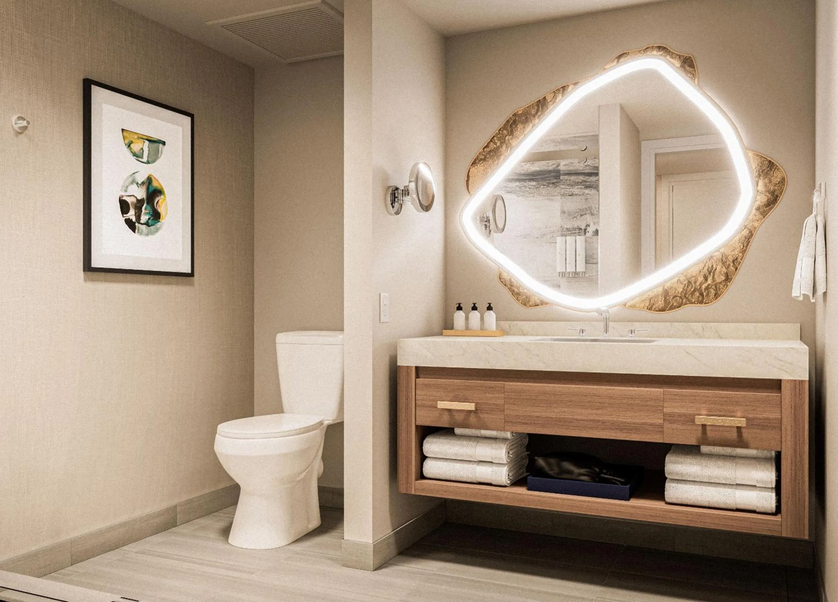 Bathroom in Caesars Republic Lake Tahoe, A Caesars Destination