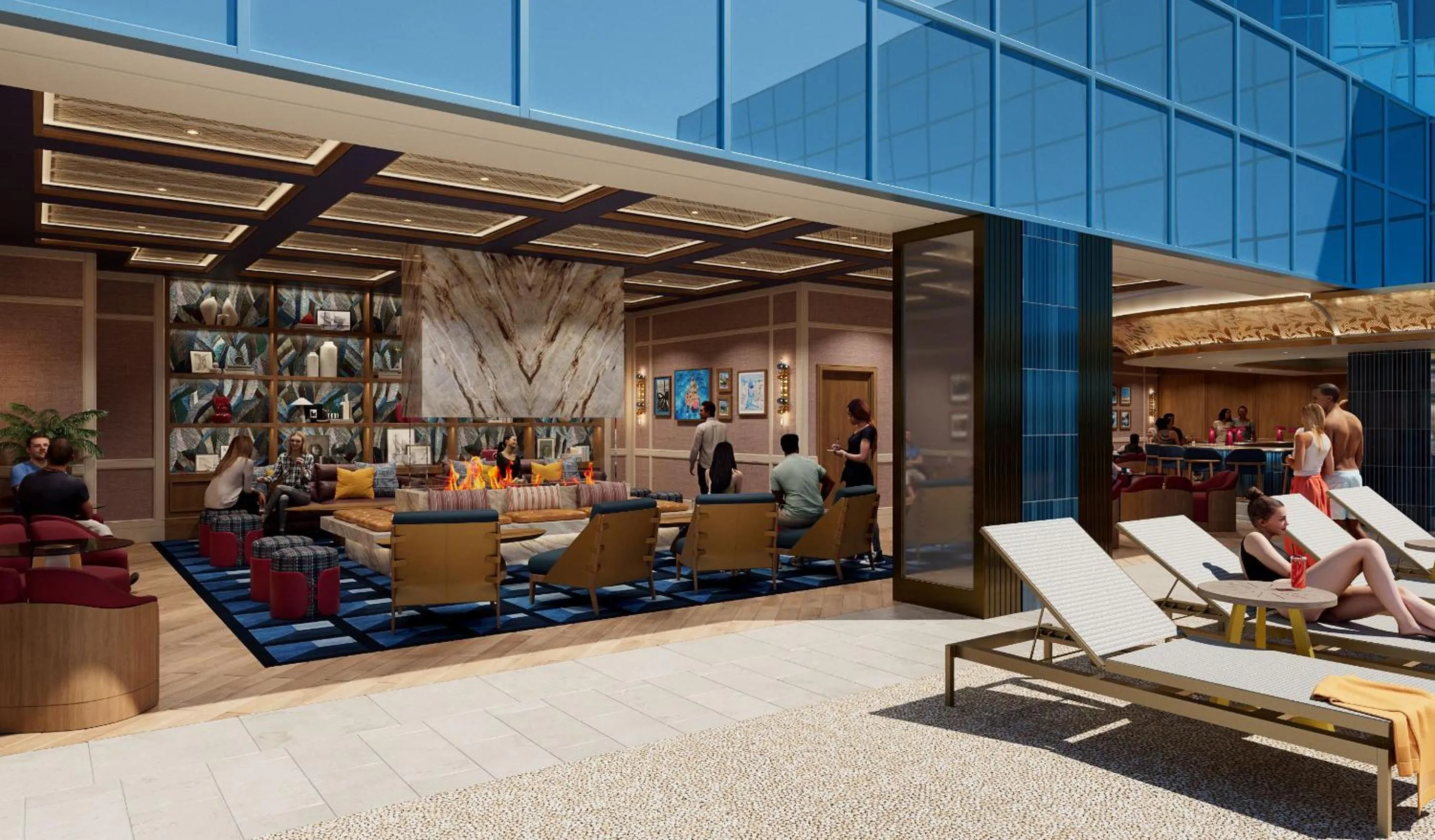 Swimming pool in Caesars Republic Lake Tahoe, A Caesars Destination