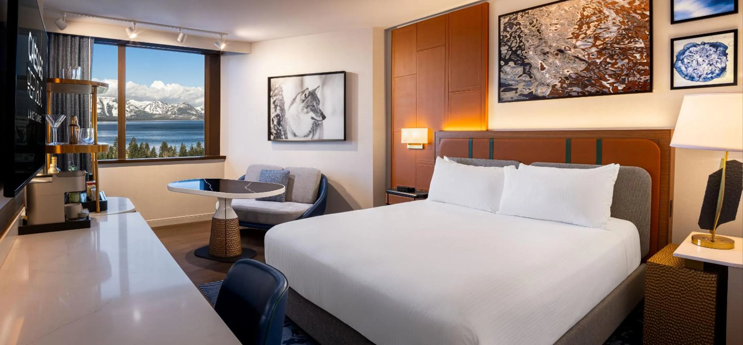 Bed in Caesars Republic Lake Tahoe, A Caesars Destination