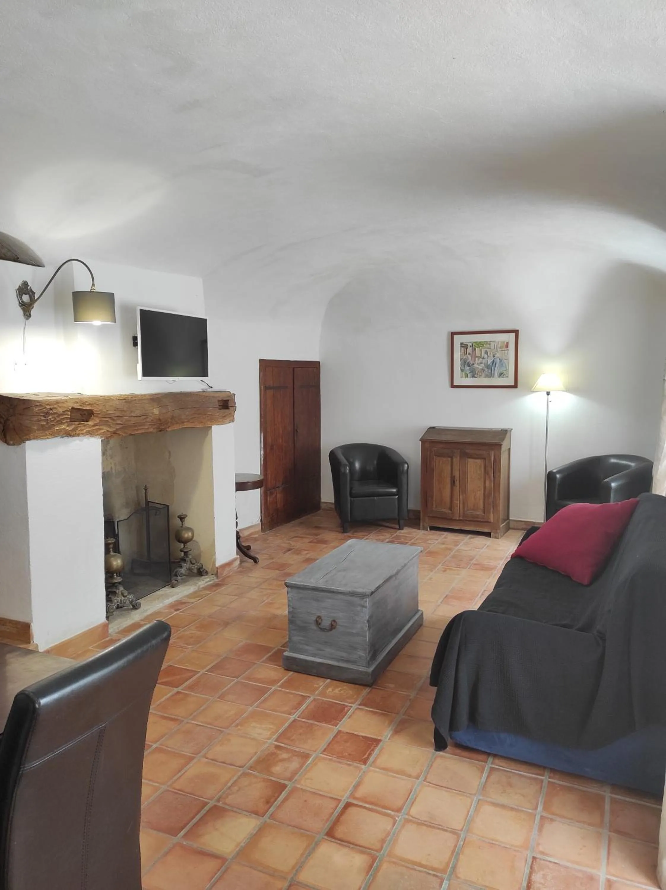 Living room in Logis Hôtel Restaurant Gîte La Bastide du Vébron