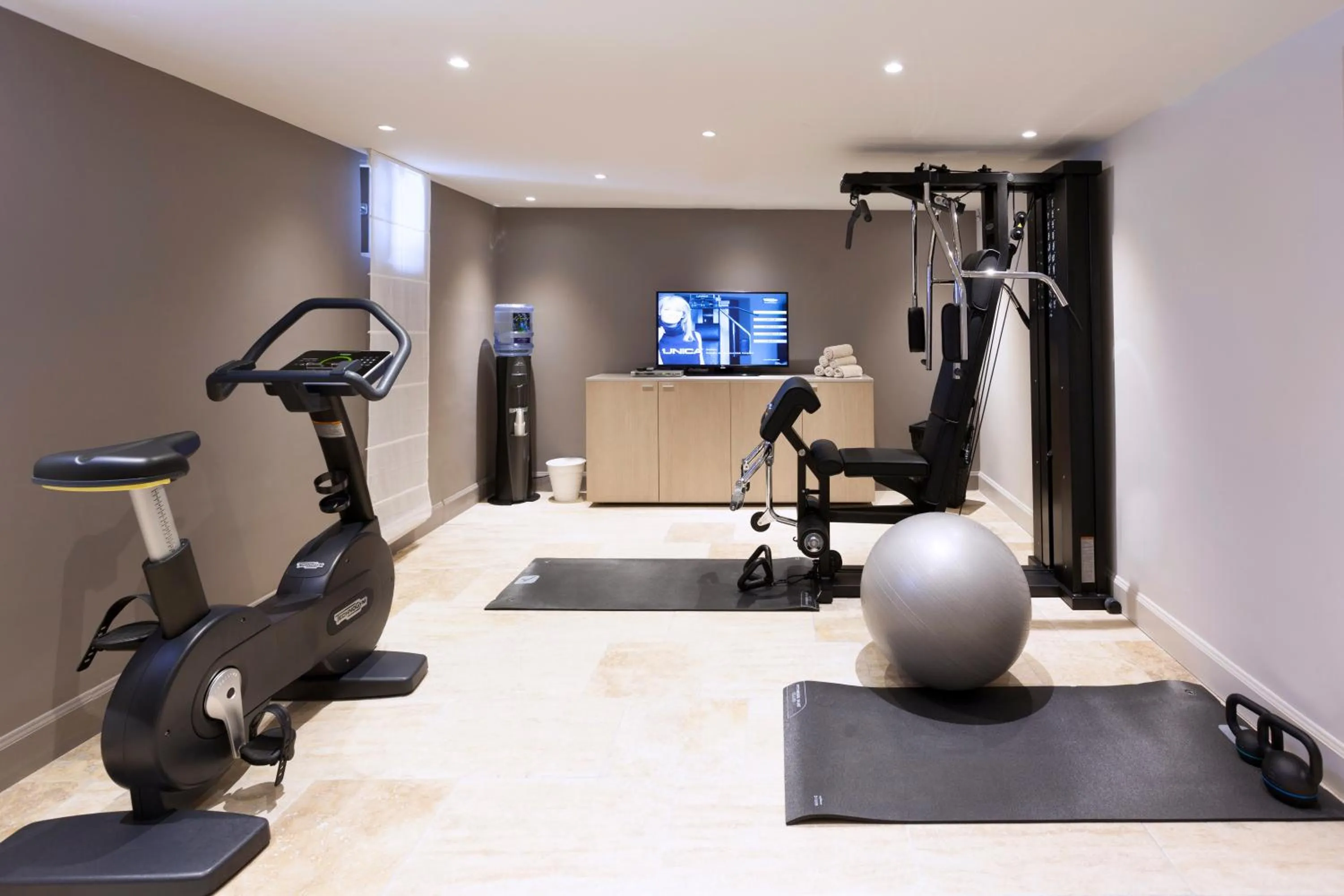 Fitness centre/facilities in Mas des Herbes Blanches Hôtel & Spa – Relais & Châteaux