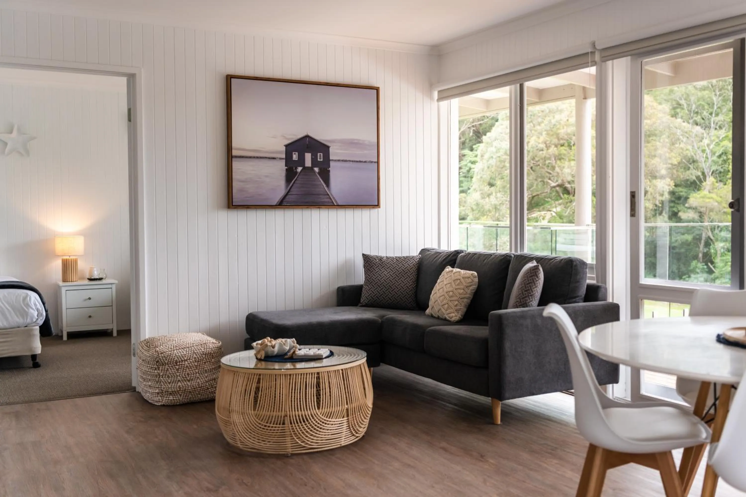 Living room in McMillans of Metung Coastal Resort