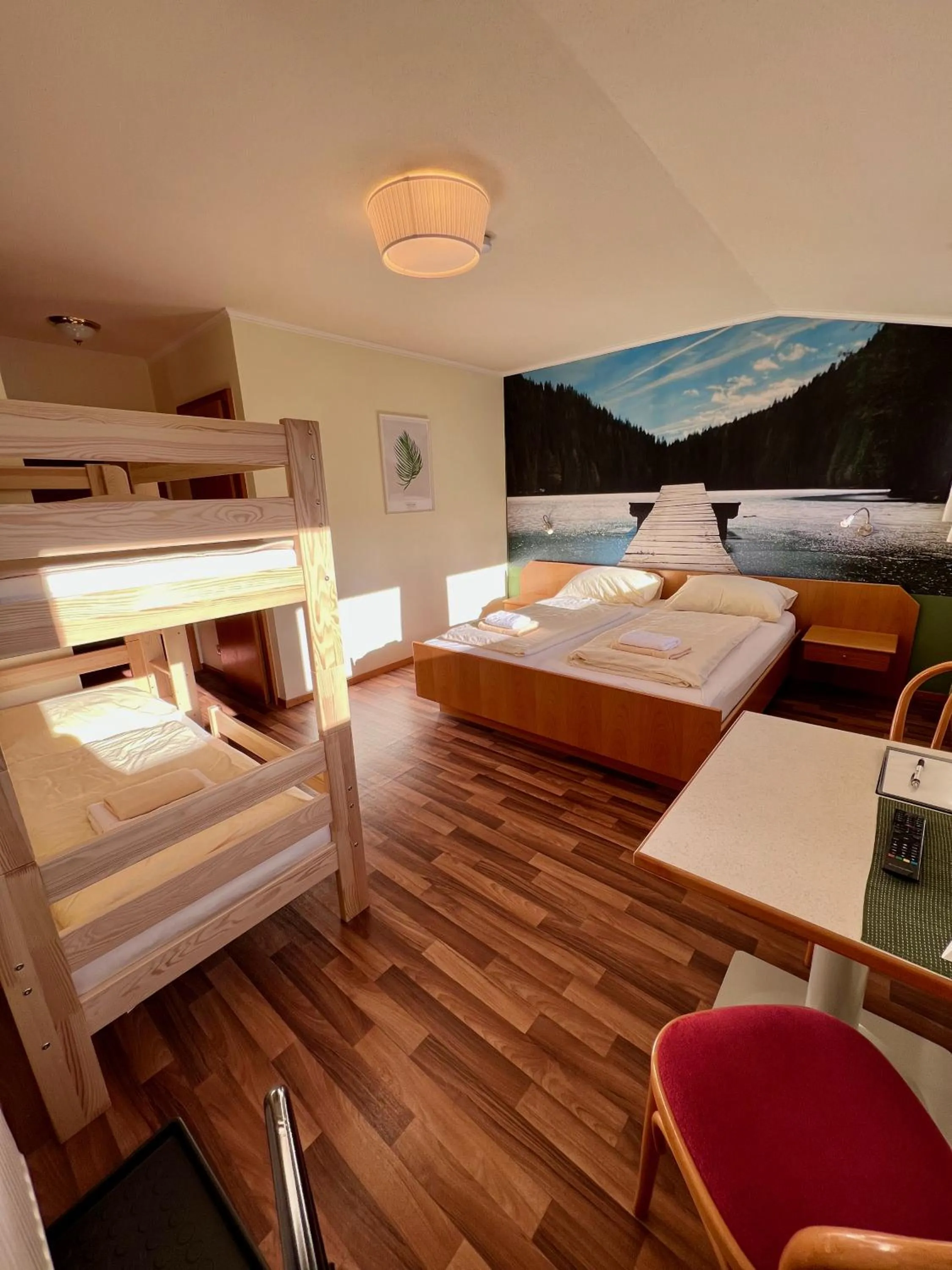 Bedroom, Bed in Pension Lambrecht