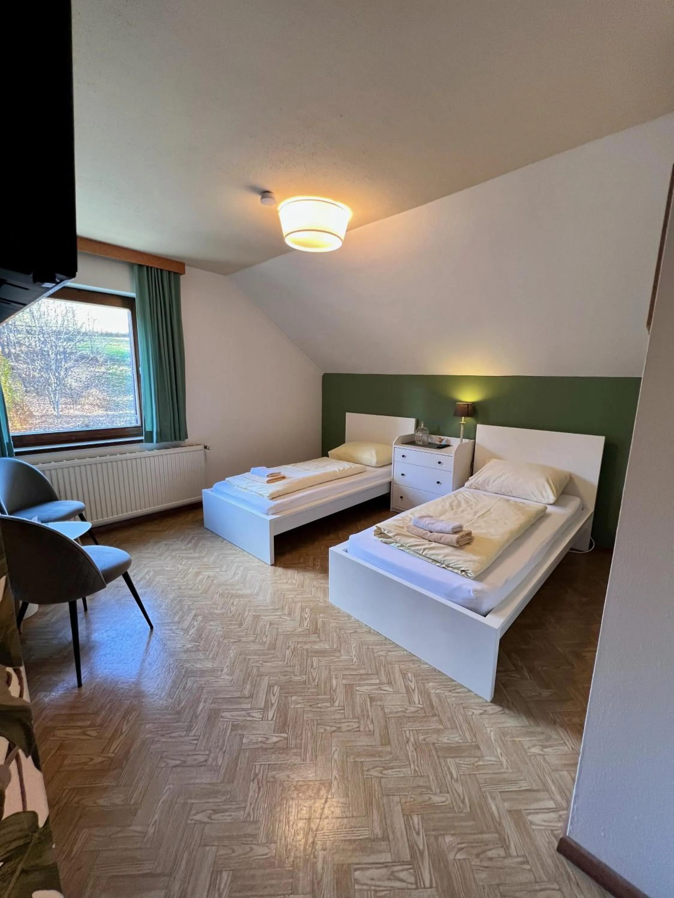 Bedroom, Bed in Pension Lambrecht