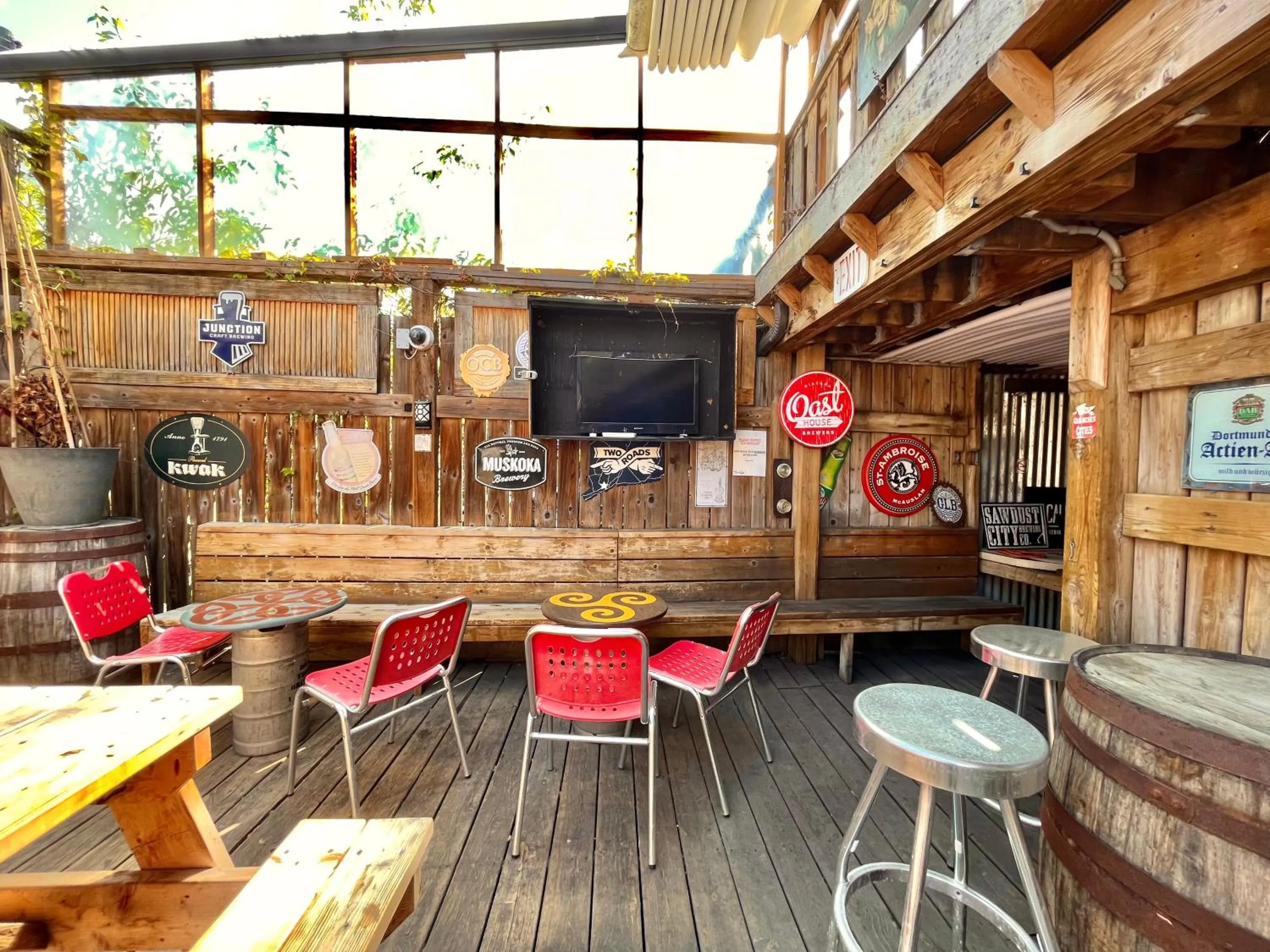 Seating area in The Only Backpacker's Inn