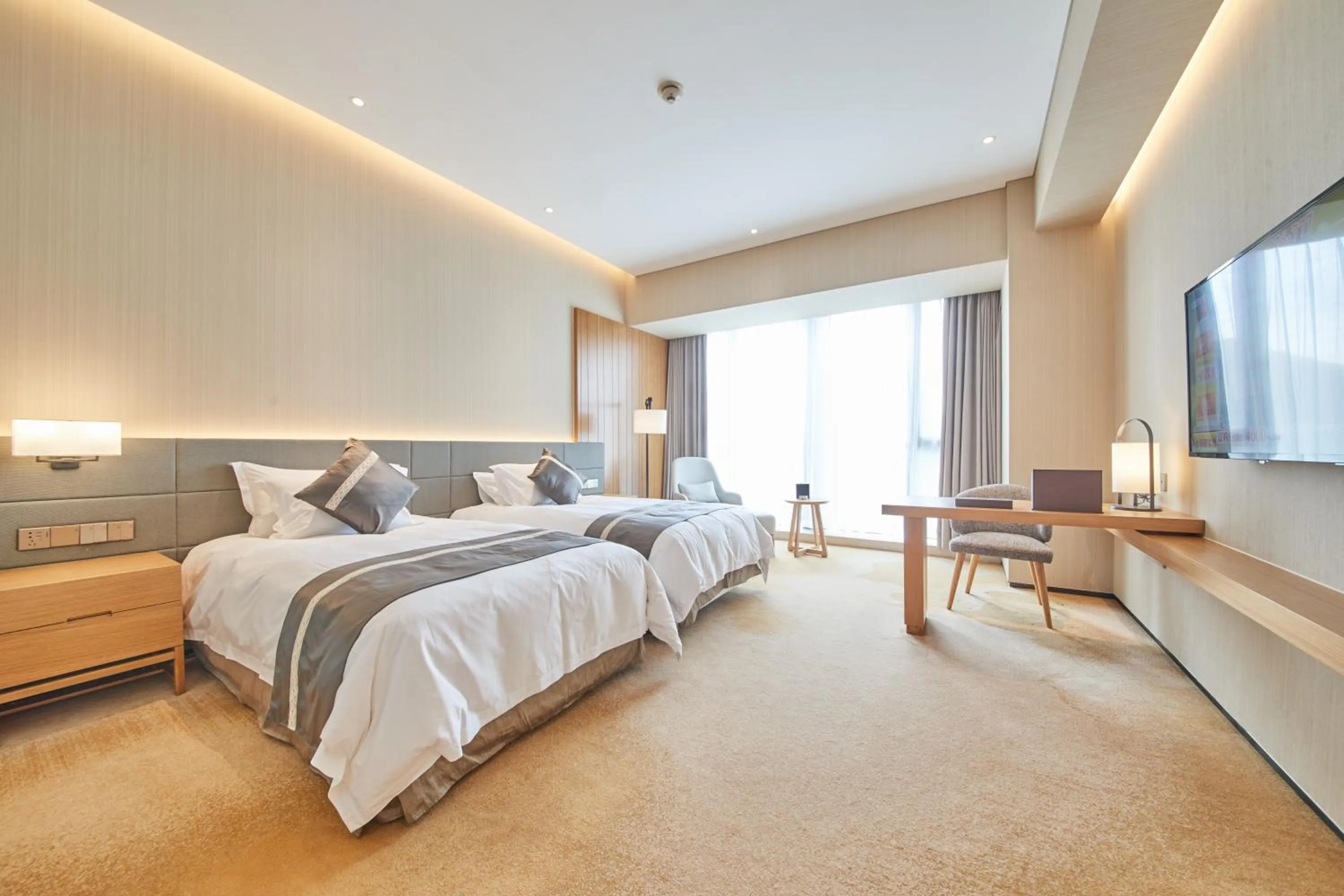 Photo of the whole room, Bed in Yuyao Bright hotel