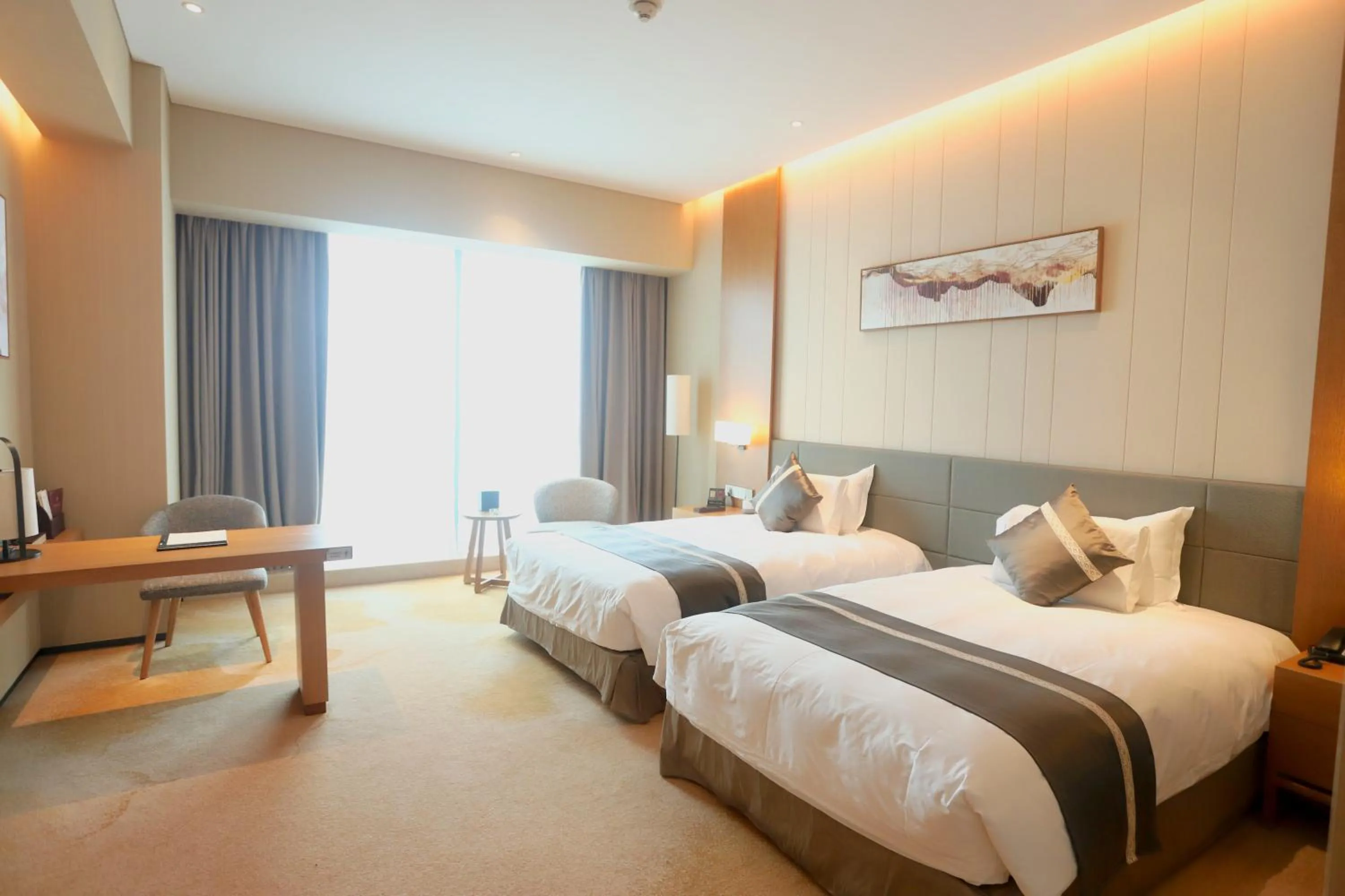 Photo of the whole room, Bed in Yuyao Bright hotel