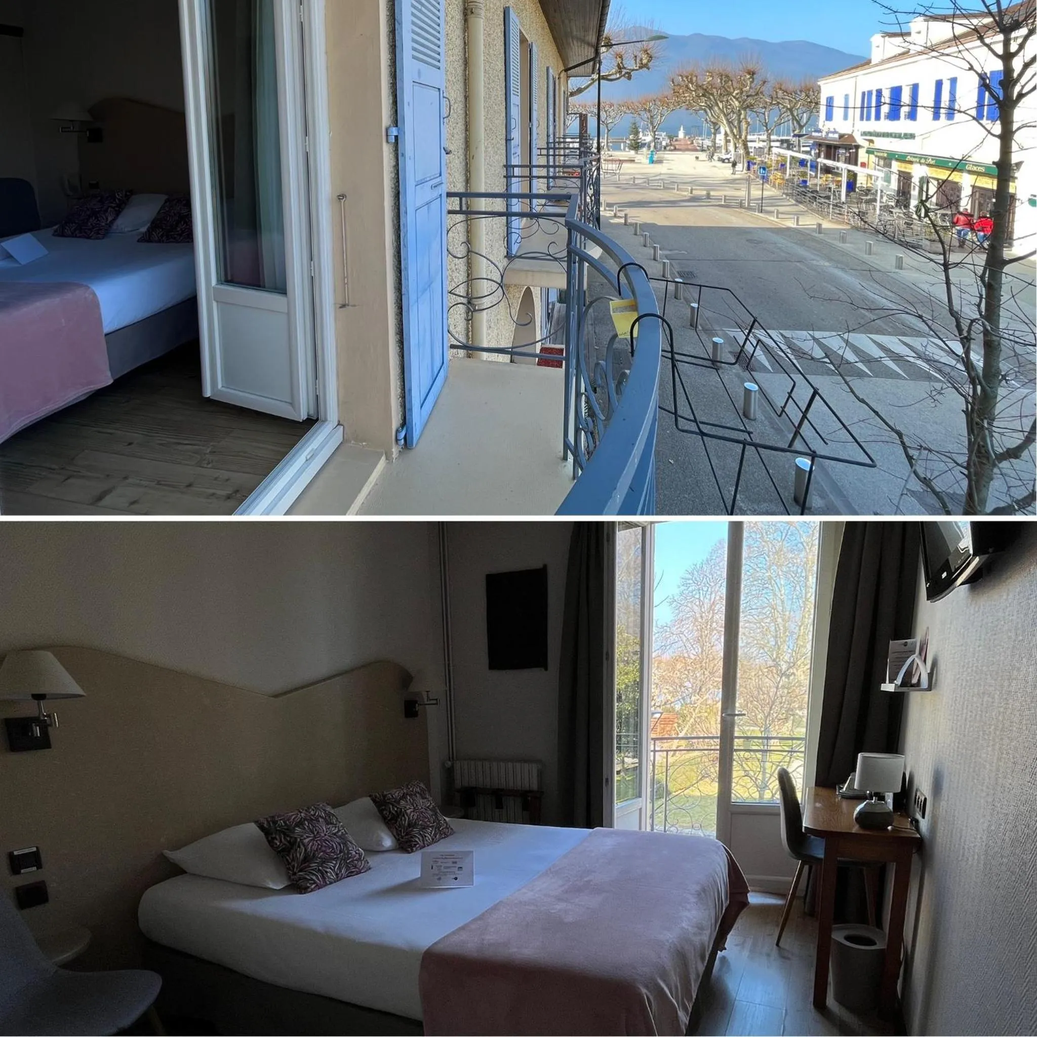 View (from property/room), Bed in Hôtel L'Iroko The Originals City