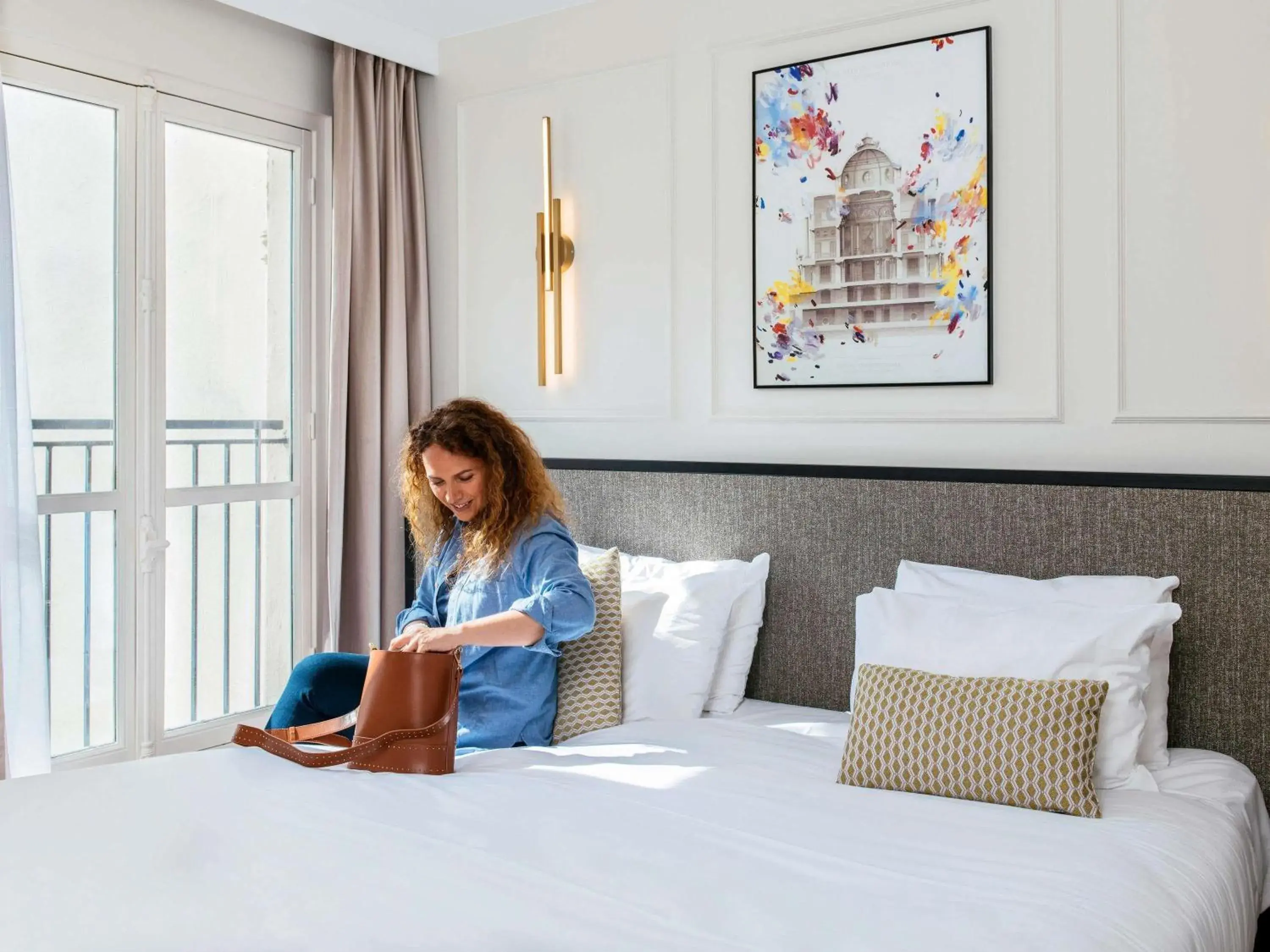 Bedroom, Bed in Aparthotel Adagio Paris Opéra Bedroom, Bed in Aparthotel Adagio Paris Opéra